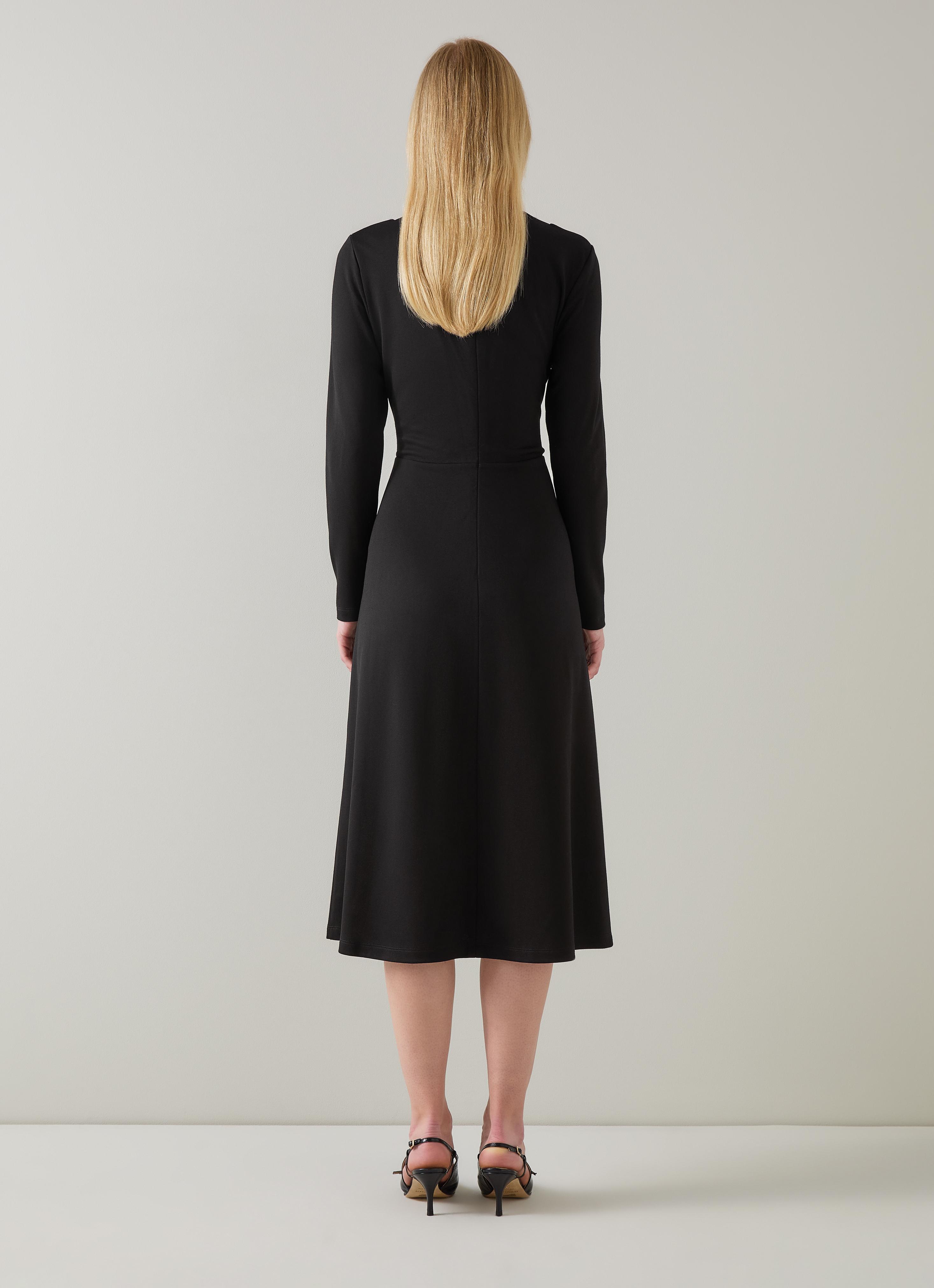Lacey Black LENZING™ ECOVERO™ Viscose Midi Dress | Clothing | Sale  