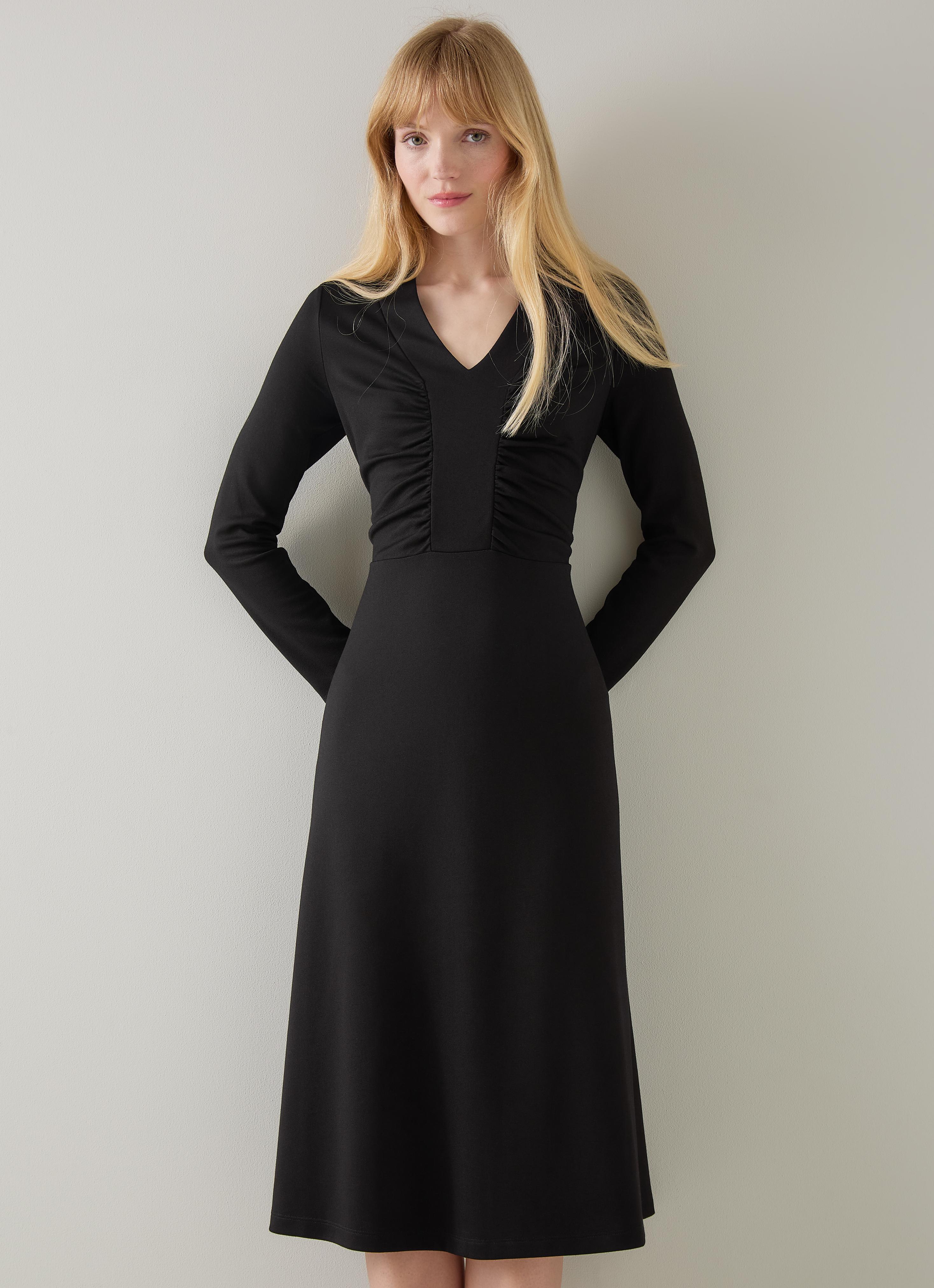 Lacey Black LENZING™ ECOVERO™ Viscose Midi Dress Clothing Sale