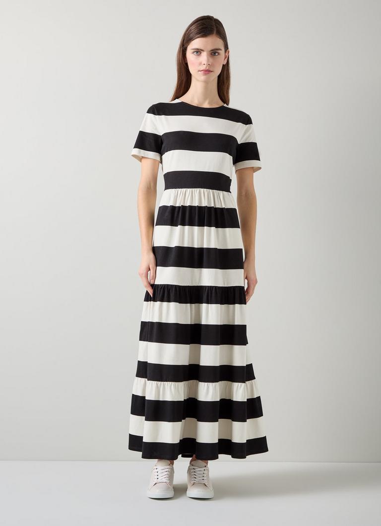 LK Bennett Leigh Dress Black Ecru