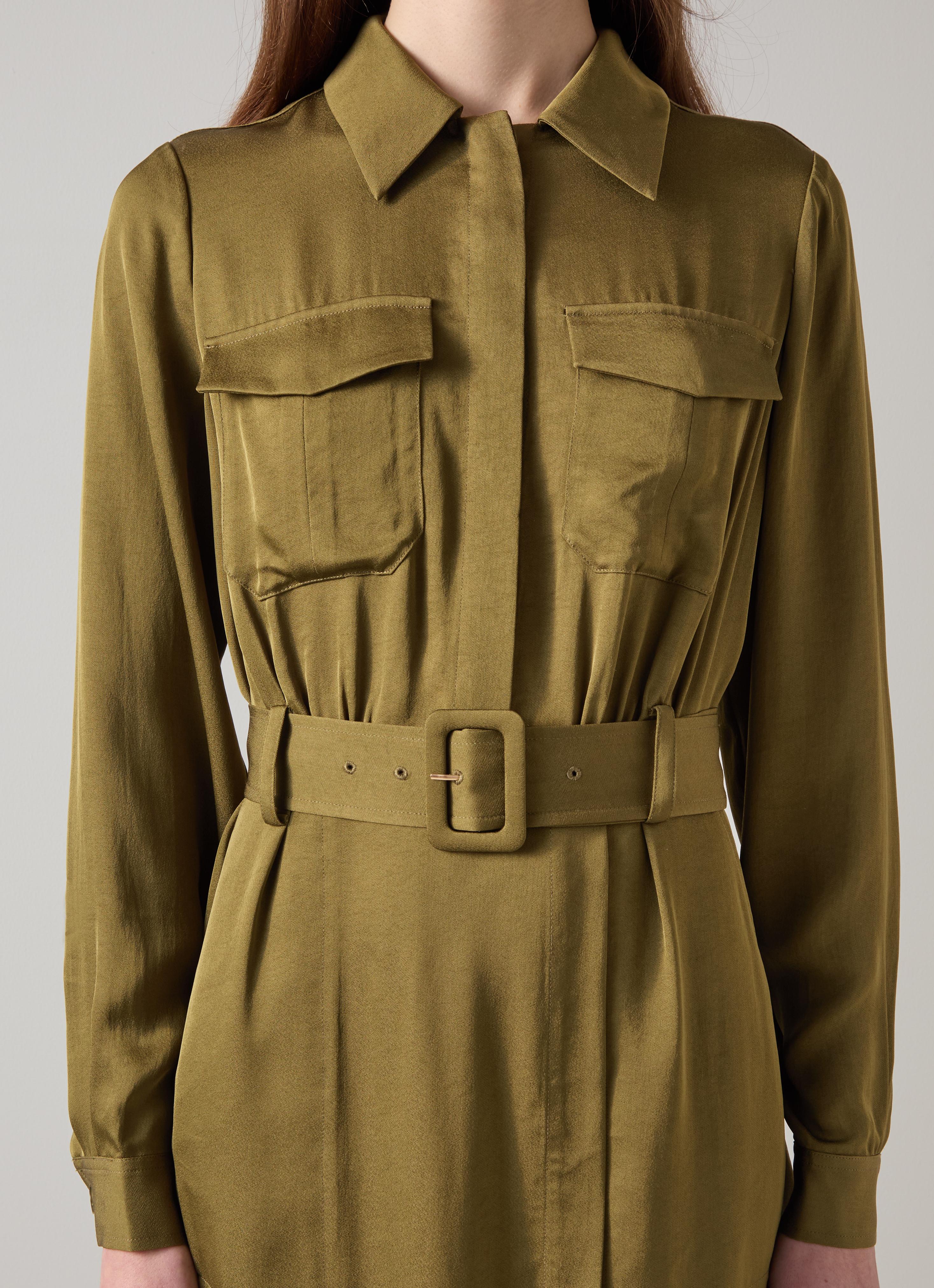 Newton Olive Utility Crepe Dress | Clothing | Sale | Collections |  L.K.Bennett, London