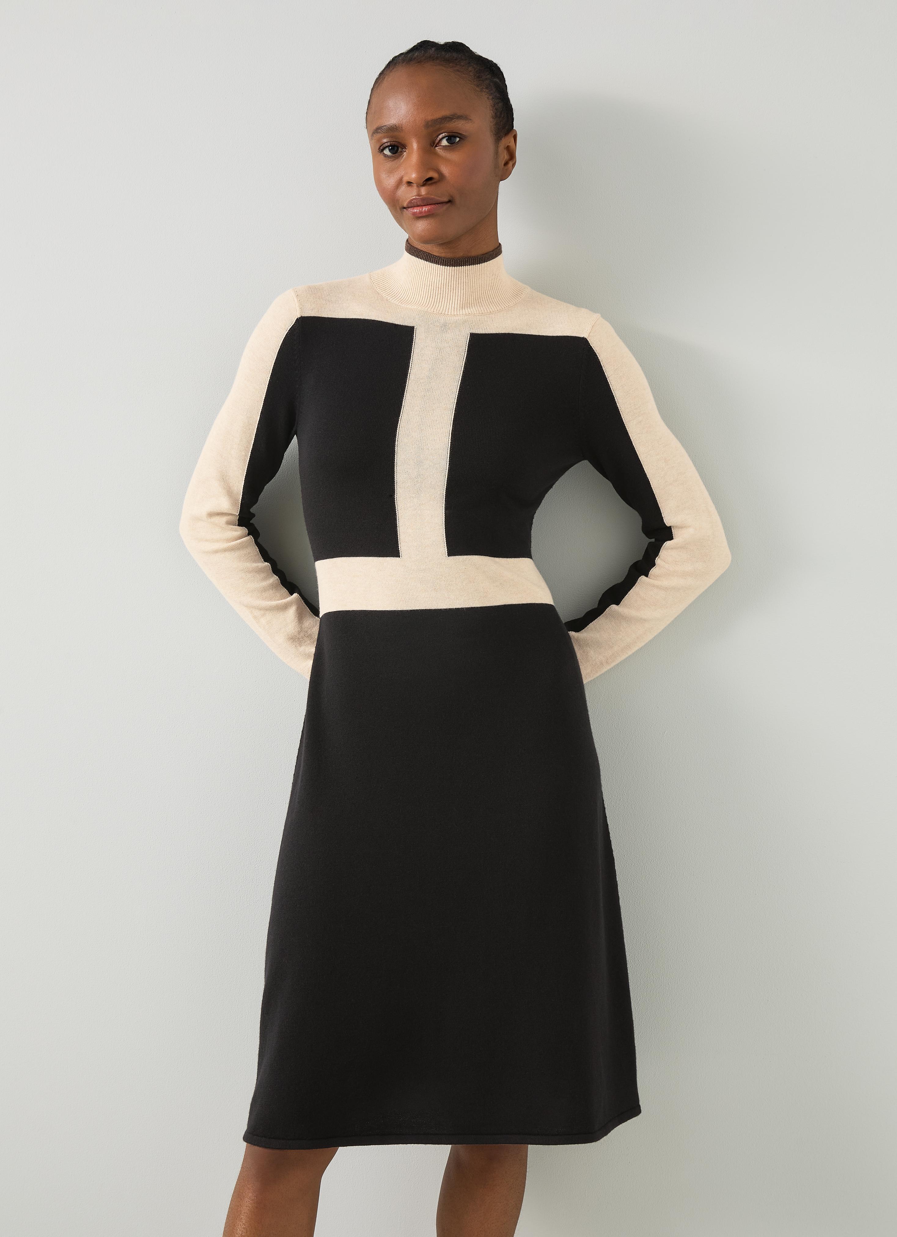 スカート NKNIT mix color tight long KNIT dress Bonnie Long Knitted Dress Nero - TL 180