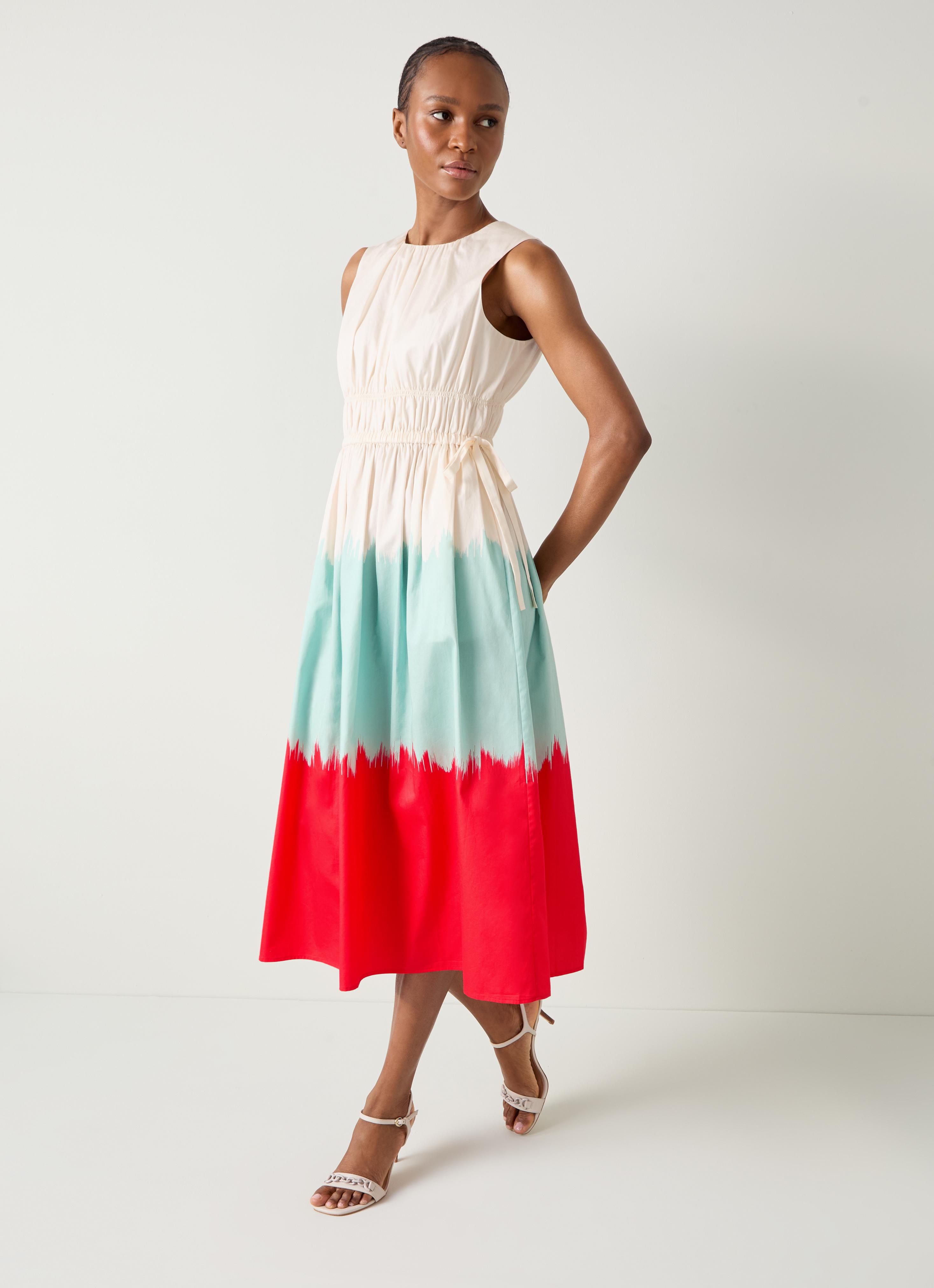 white christmas dresses Blue Tie Dye Cotton Maxi Dress – Hatheli main image 0