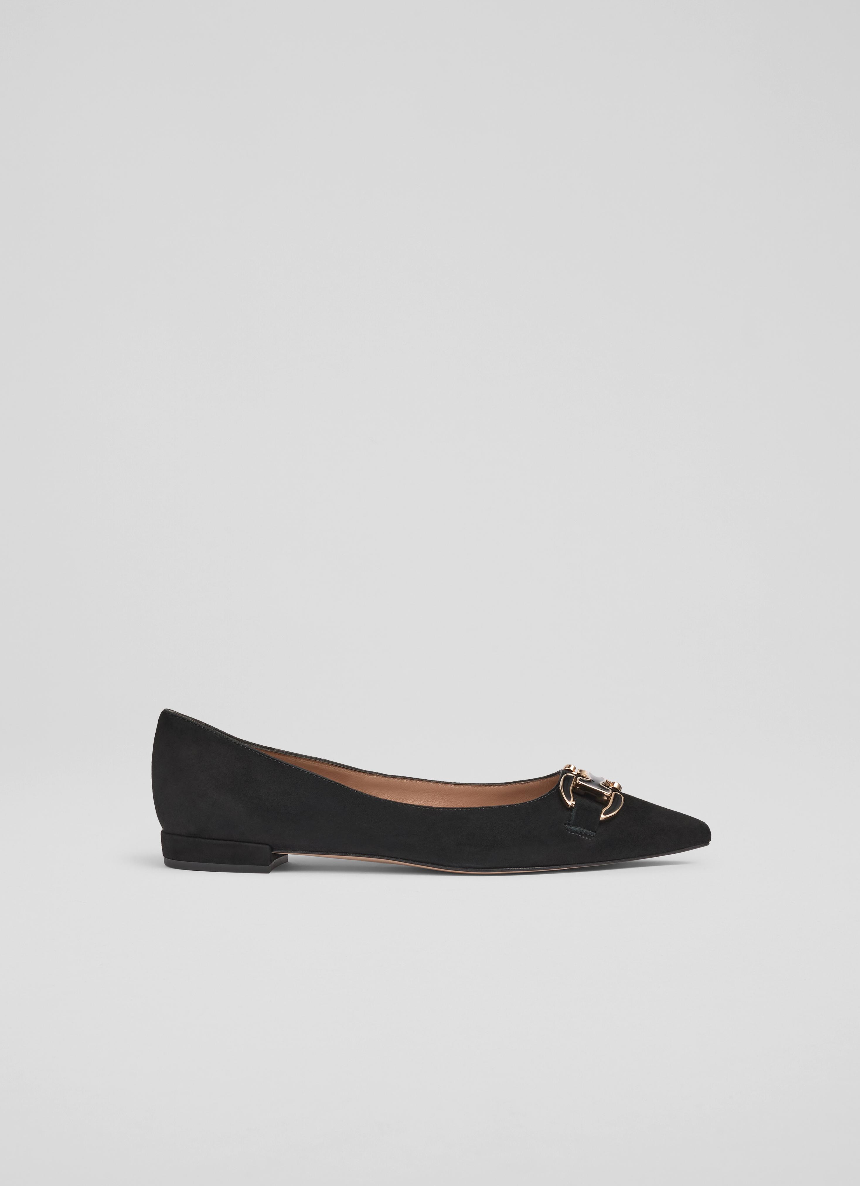 Lk Bennett Selfridges Flat Shoes Natalya Black Snaffle Flats Shoes