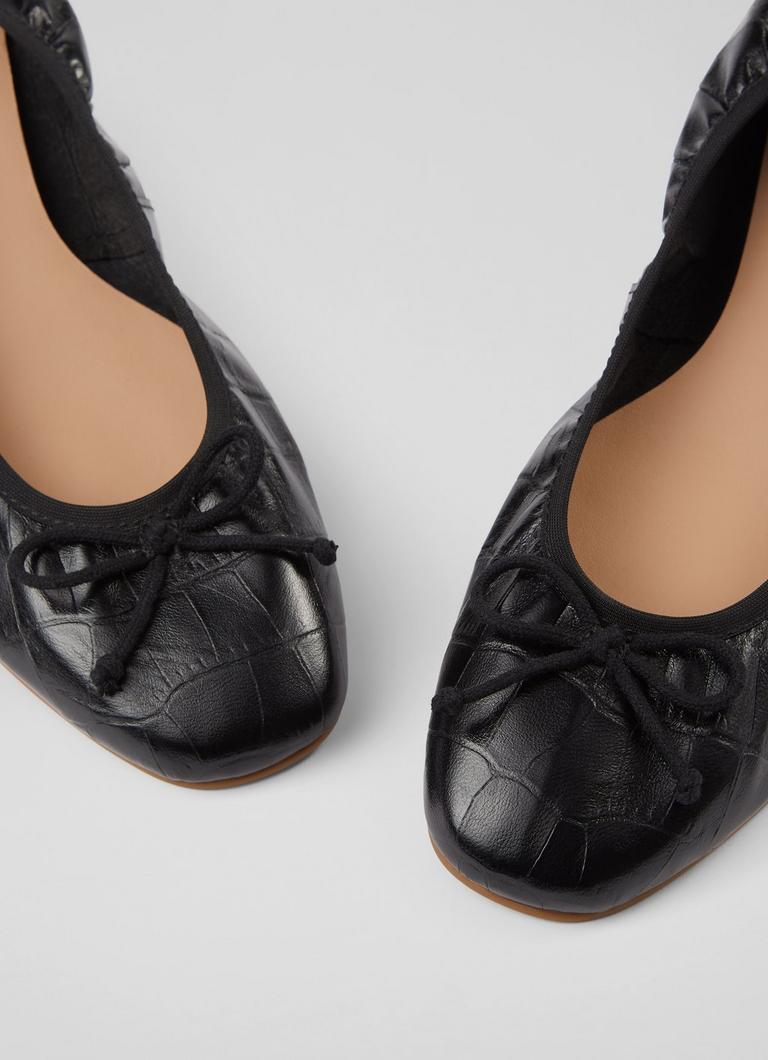 Leather ballet pumps uk clearance