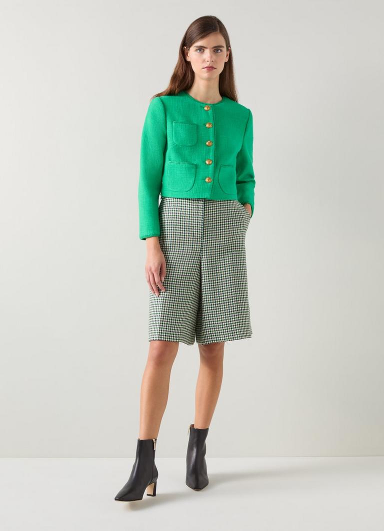 ■LKBennett■Alexa ブライトグリーン ツイード ジャケット Alexa Bright Green Tweed Jacket | Clothing | Sale
