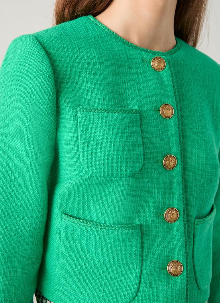 ■LKBennett■Alexa ブライトグリーン ツイード ジャケット Alexa Bright Green Tweed Jacket | Clothing | Sale