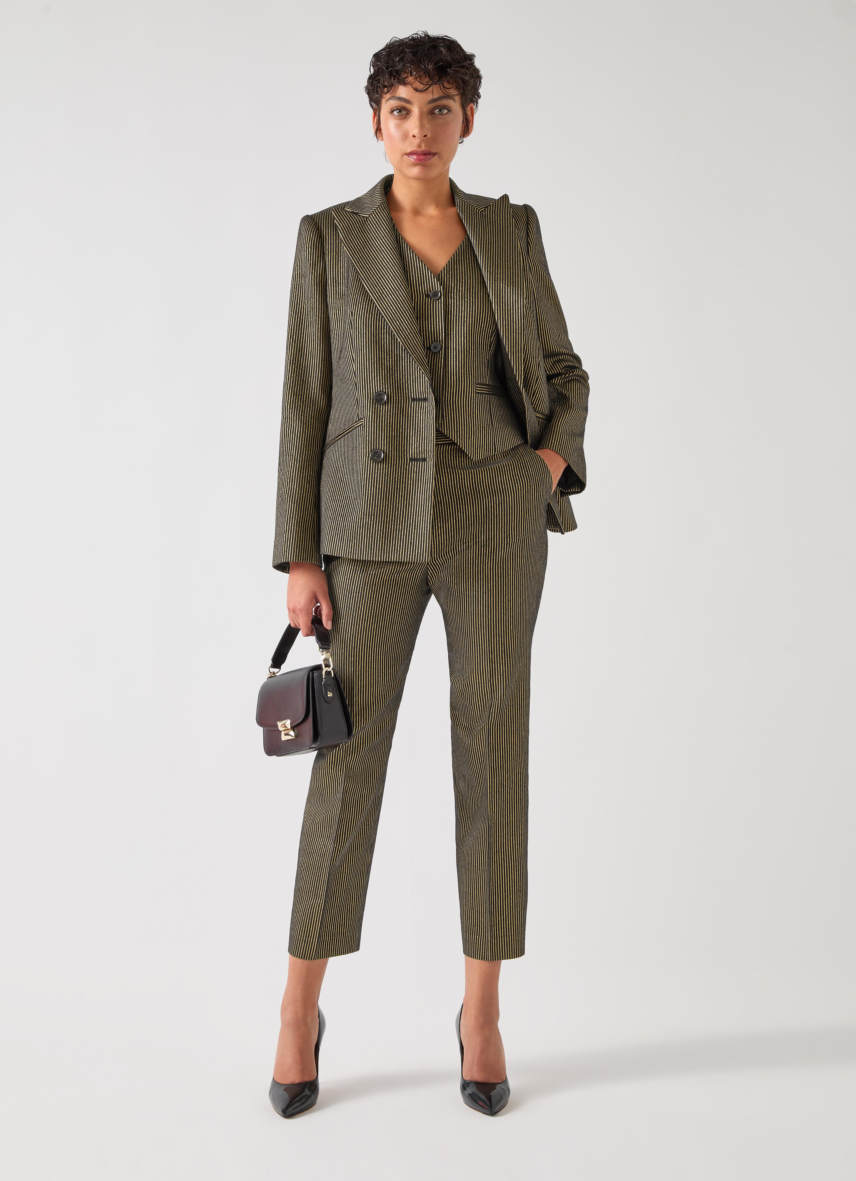 Bella Black & Gold Stripe Gold Jacket