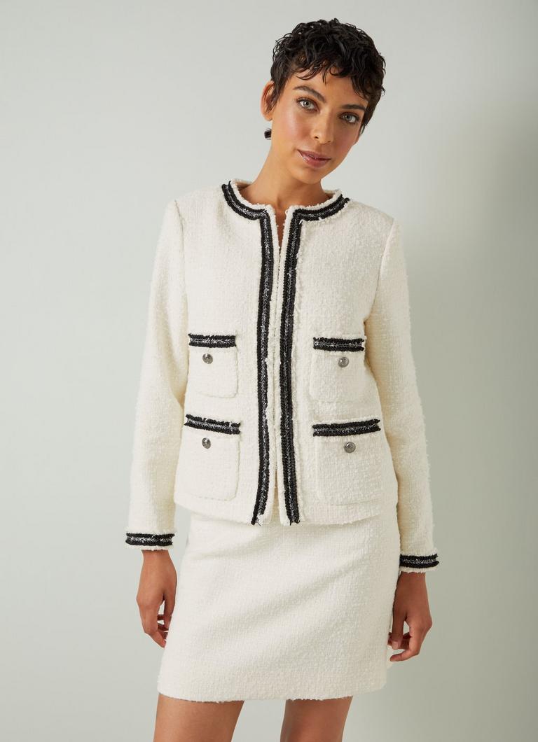 Lk bennett tweed coat discount