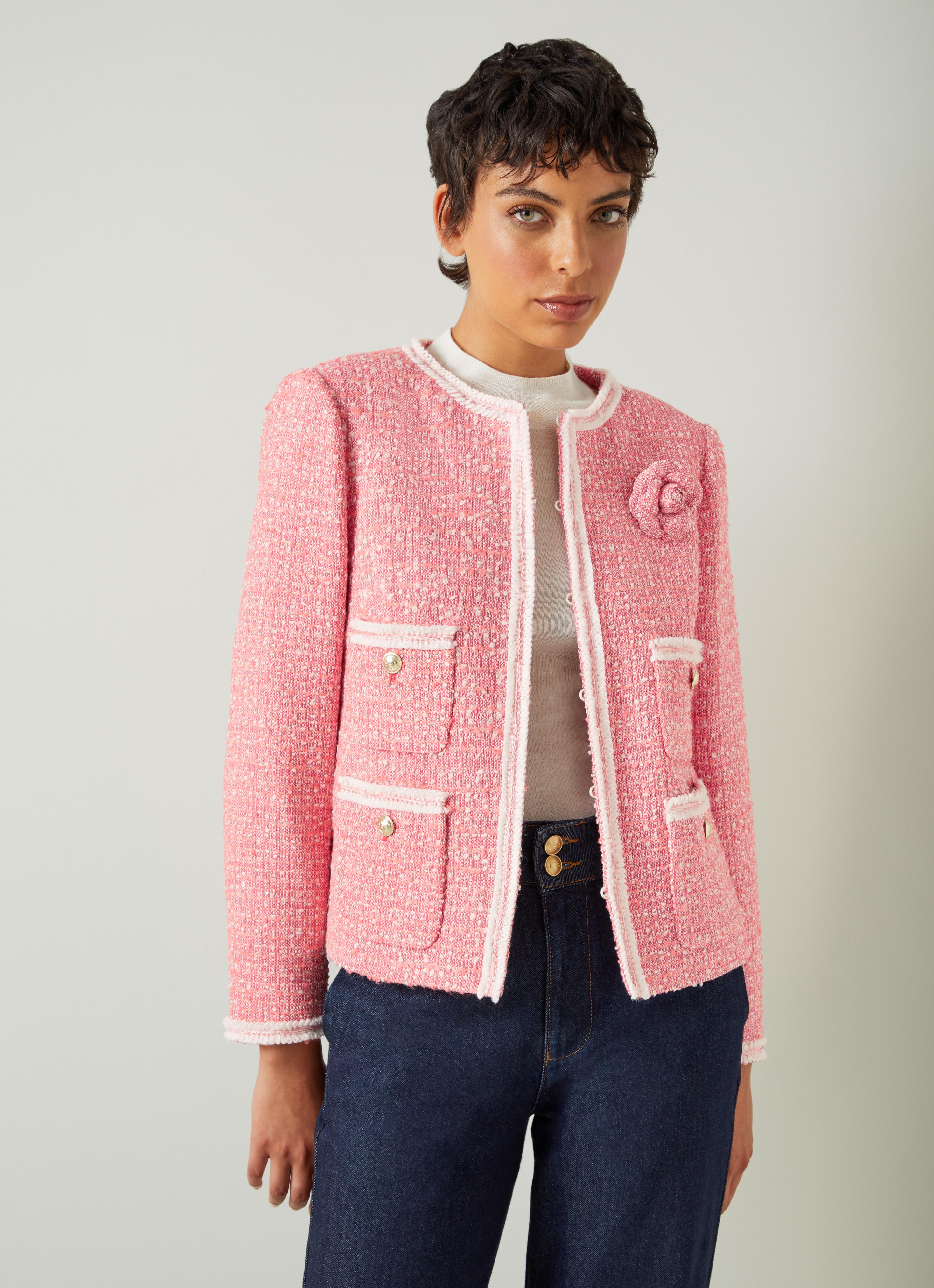 正規品　新品　Herlipto Grace Tweed Jacket pink herlipto Grace Tweed Jacket Her lip to Grace Tweed Jacket pink S