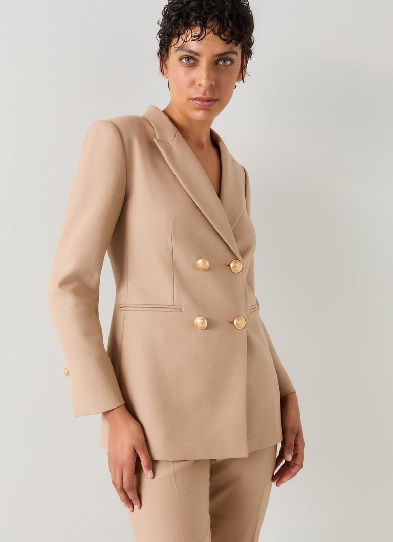 Mariner Camel Double-Breasted Jacket | Coats & Jackets | Clothing Mariner Camel Double-Breasted Jacket | Coats & Jackets | Clothing