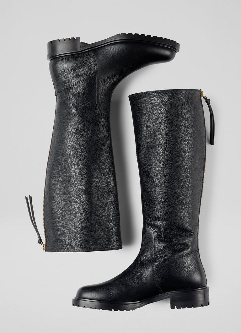 Coco Black Casual Tread Sole Boot Shoes Sale Collections L.K.Bennett London