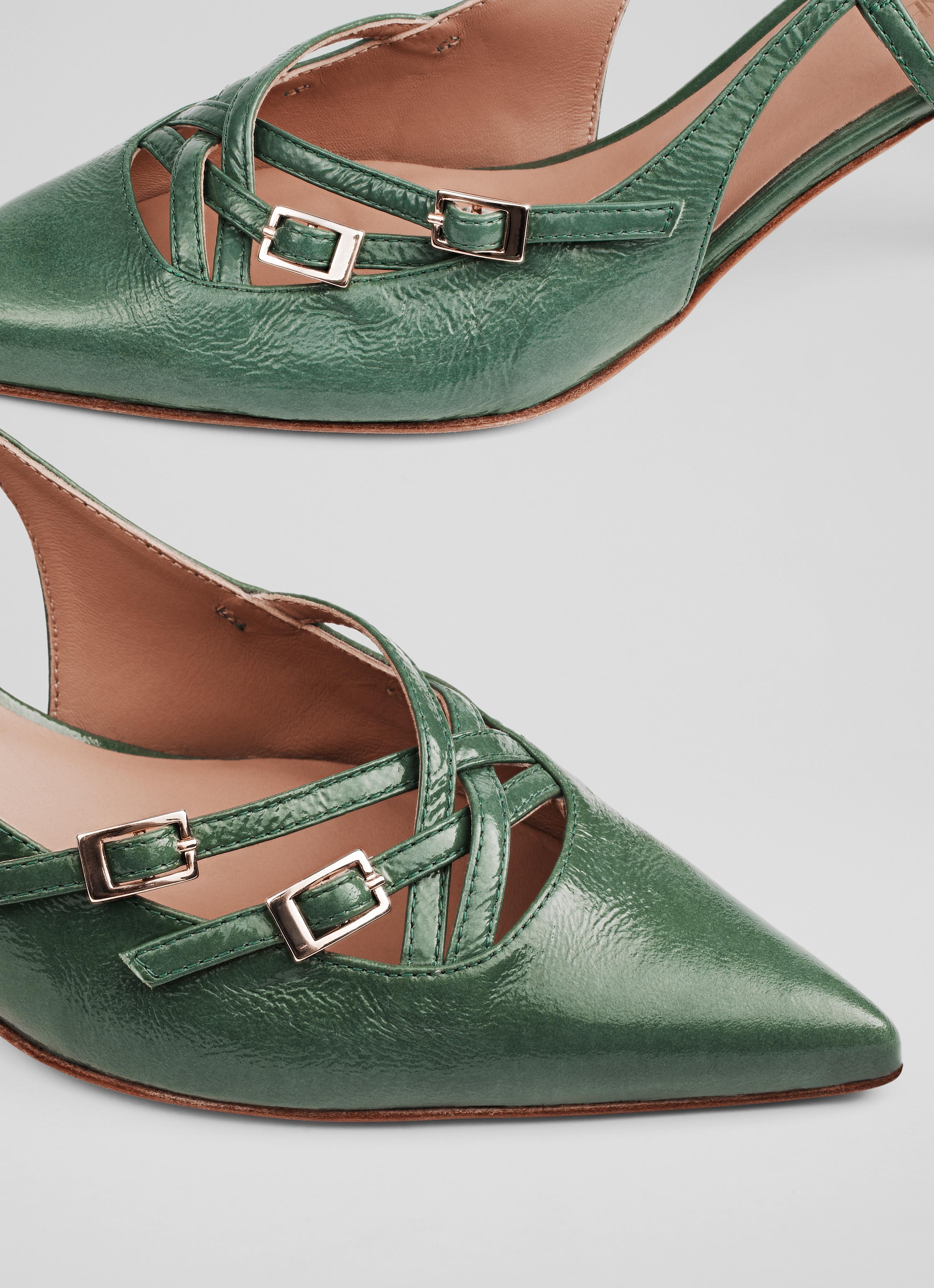 Caprice Jade Leather Multi Strap Open Court Shoes LKB Conscious