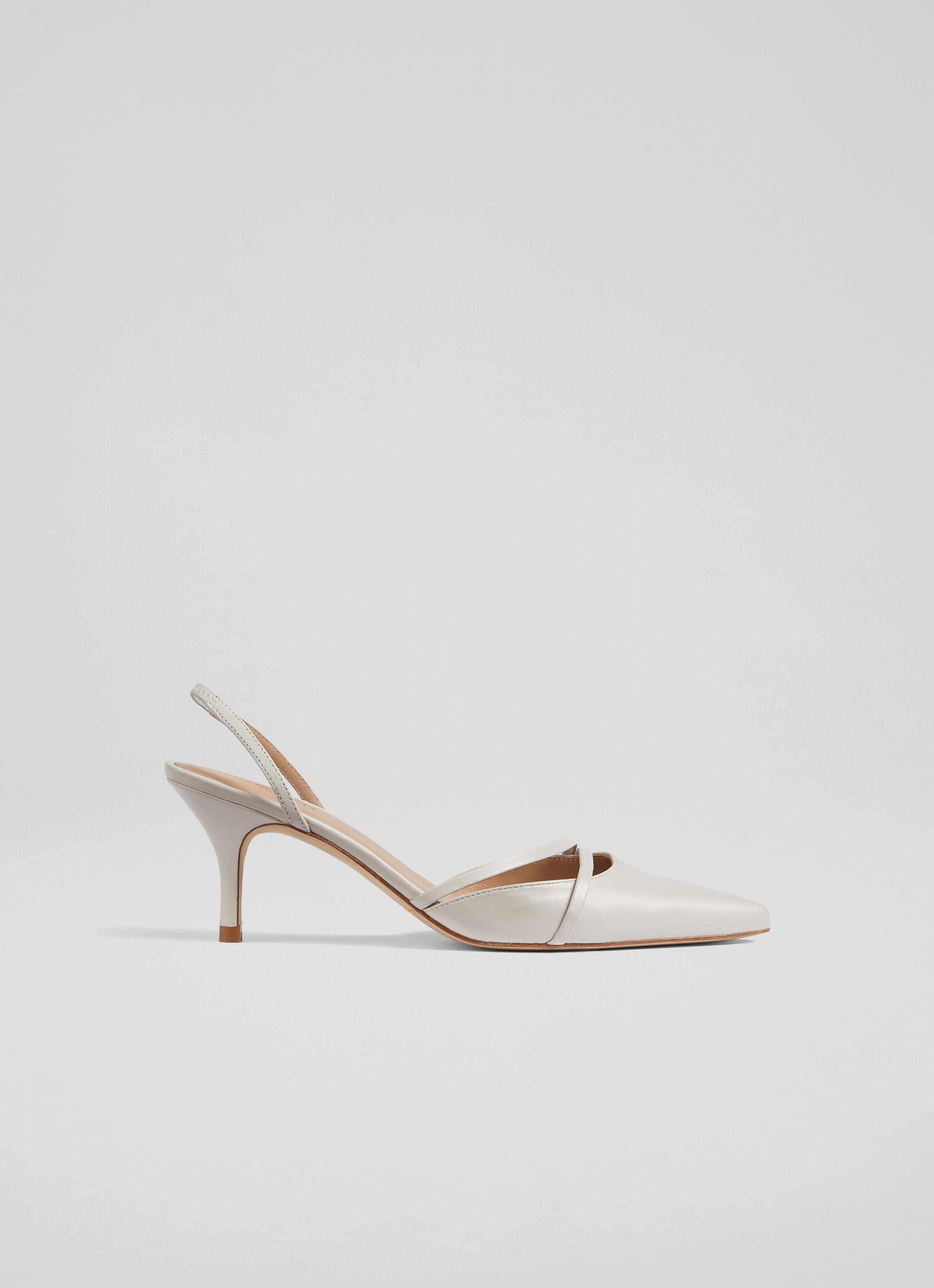 Madely Cream Leather Double Strap Kitten Dinner Party