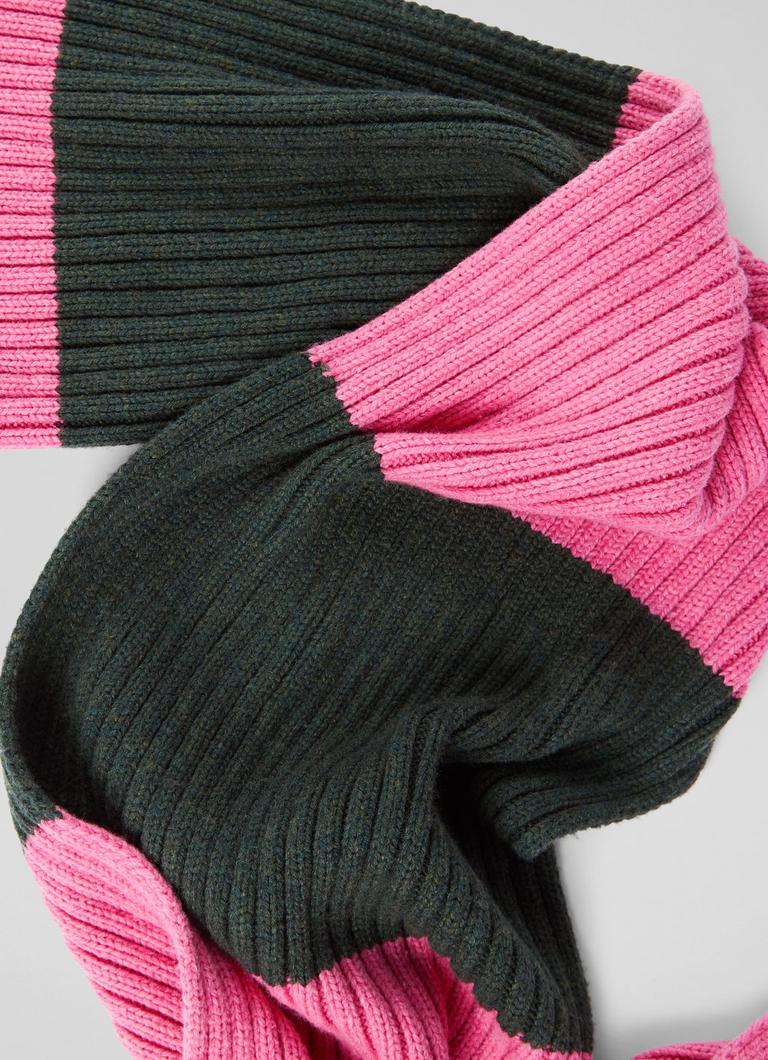 Elodie Pink & Green Mix Rib Knit Scarf | Accessories | Sale Elodie Pink & Green Mix Rib Knit Scarf | Accessories | Sale