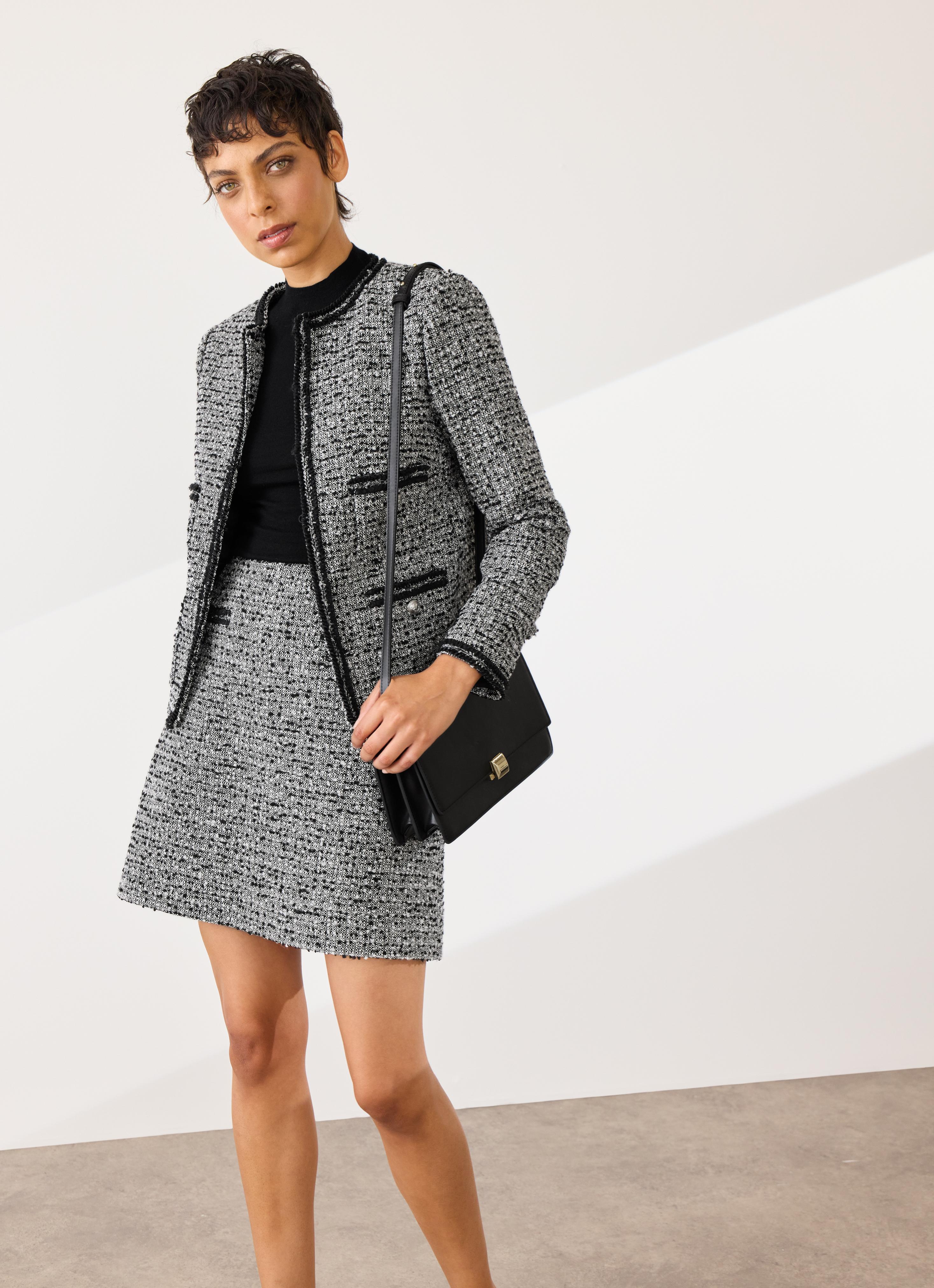 Lotta Red and Cream Check Tweed Mini Skirt | The Archive Sale  