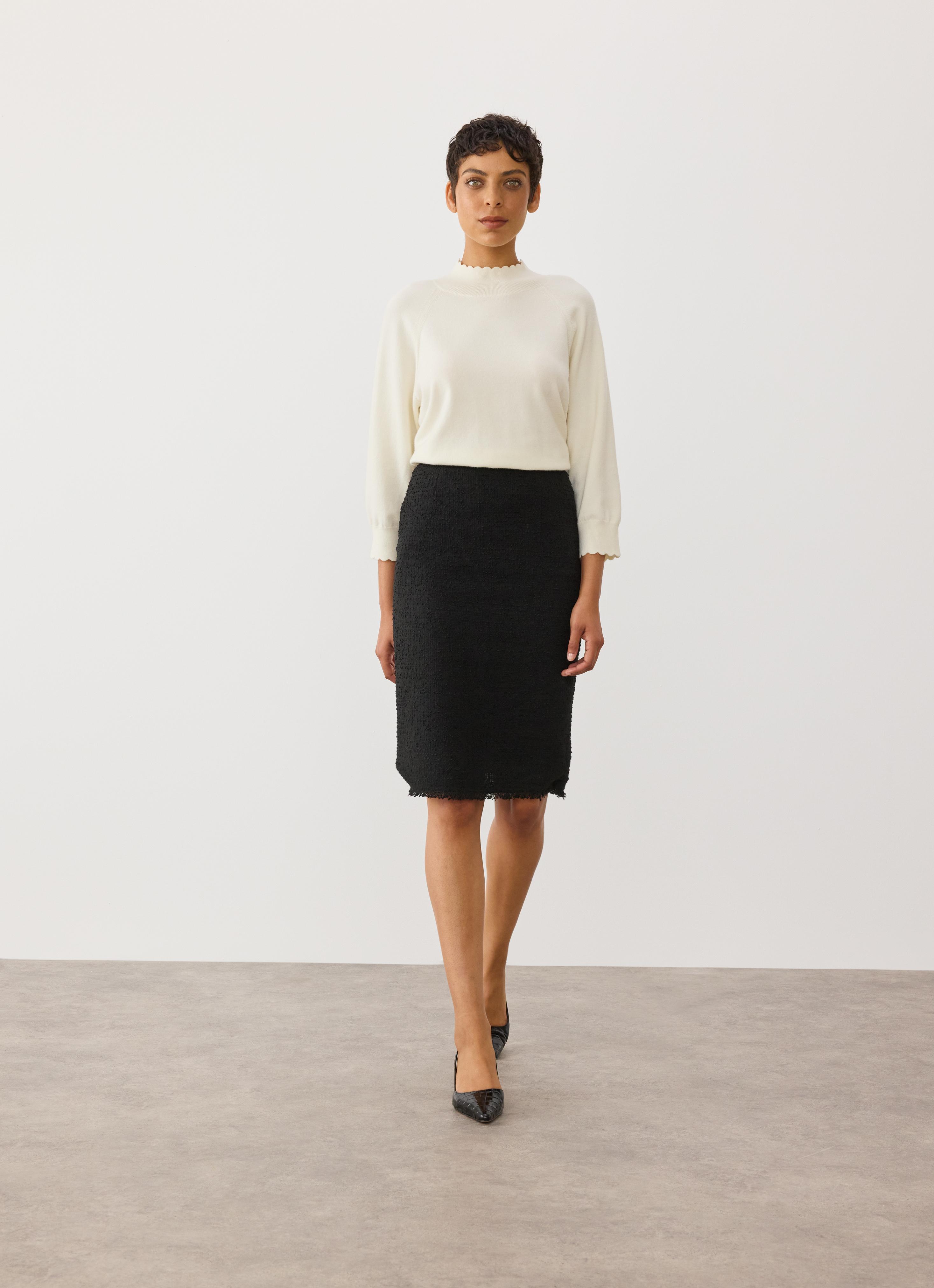 laubeblanc Mix tweed Pencil skirt スカート　M 再入荷】Mix tweed Pencil skirt – L'AUBE BLANC