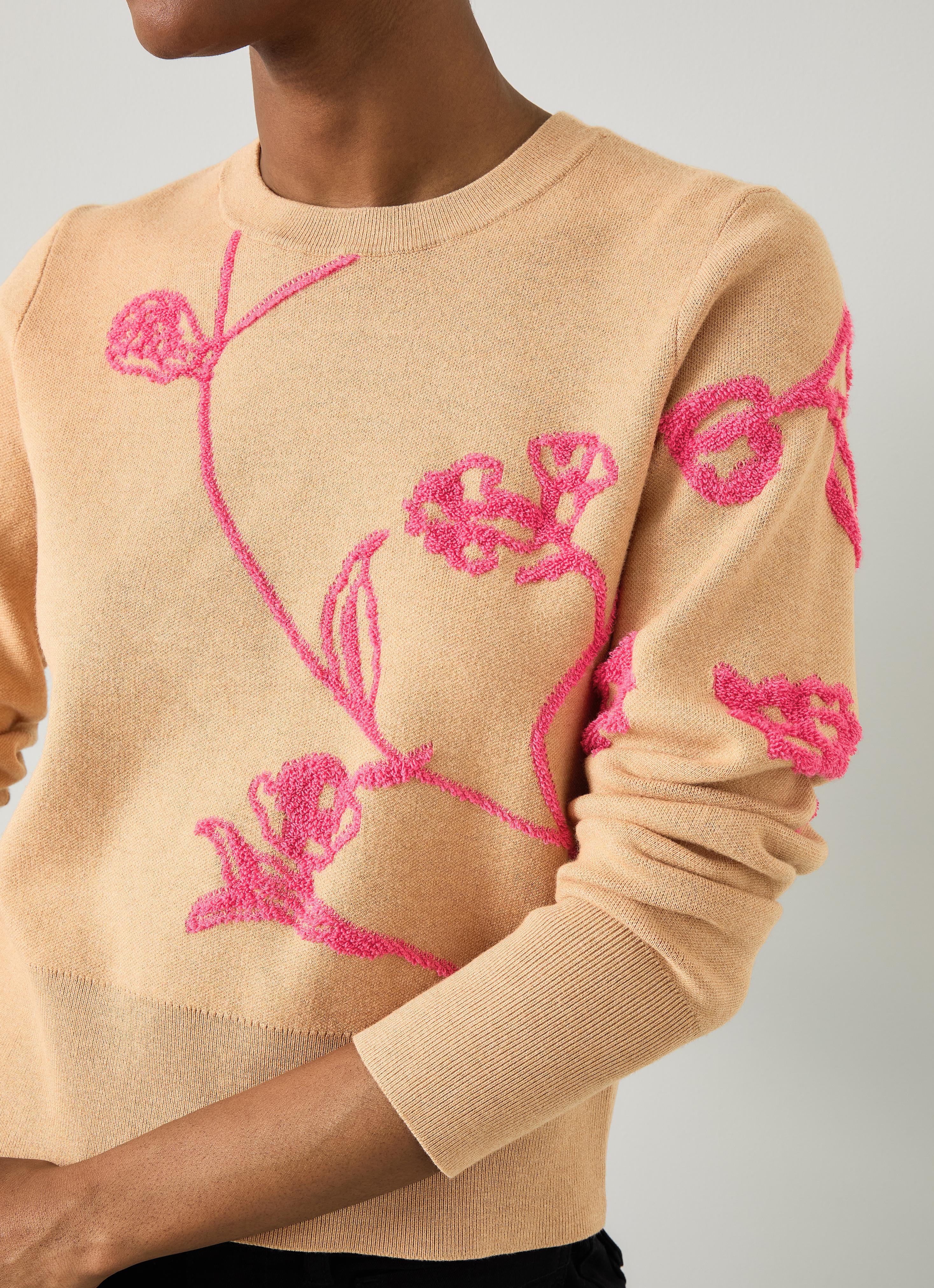 Henrietta Camel & Bright Pink LENZING™ ECOVERO™ Jumper | Clothing