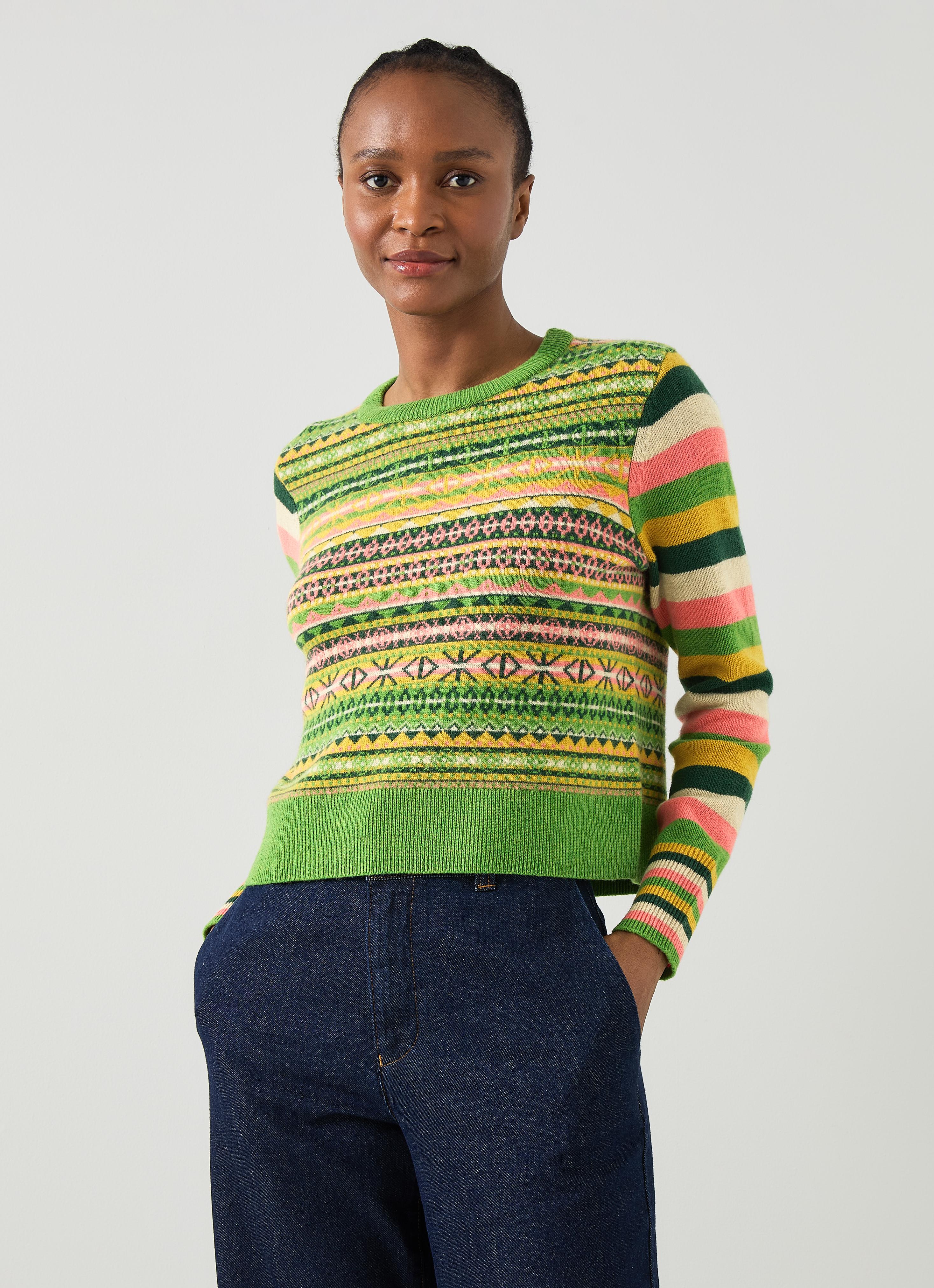 Josephine Green Multi Stripe Sweater | LKB Conscious | Collections