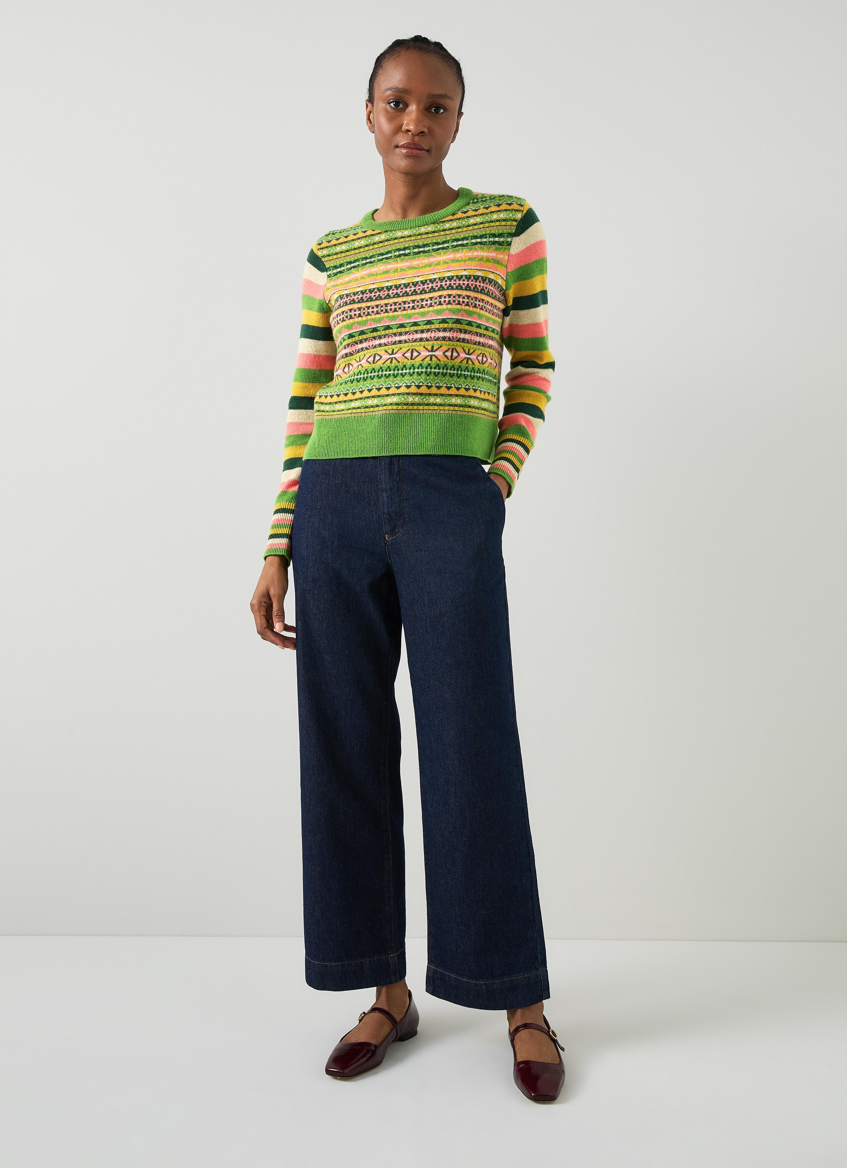 Josephine Green Multi Stripe Sweater | LKB Conscious | Collections