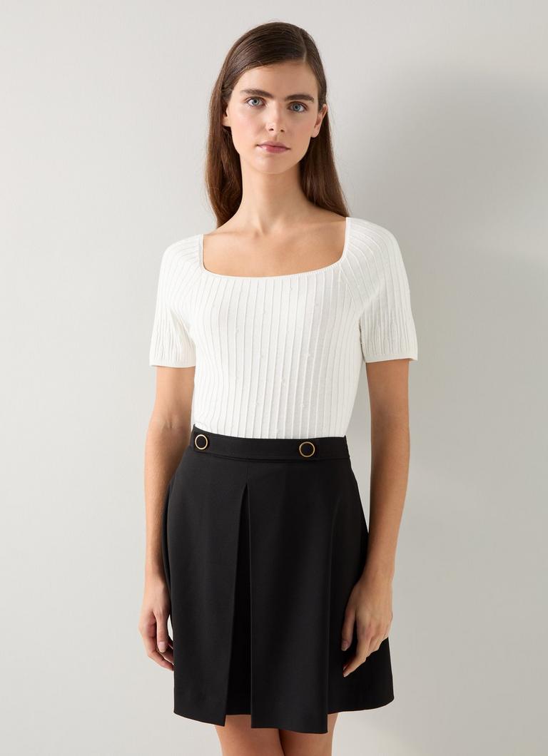 andmary Sonique knit tops ivory AM1522 Maria Ivory Beaded Knitted andmary Sonique knit tops ivory AM1522 Maria Ivory Beaded Knitted