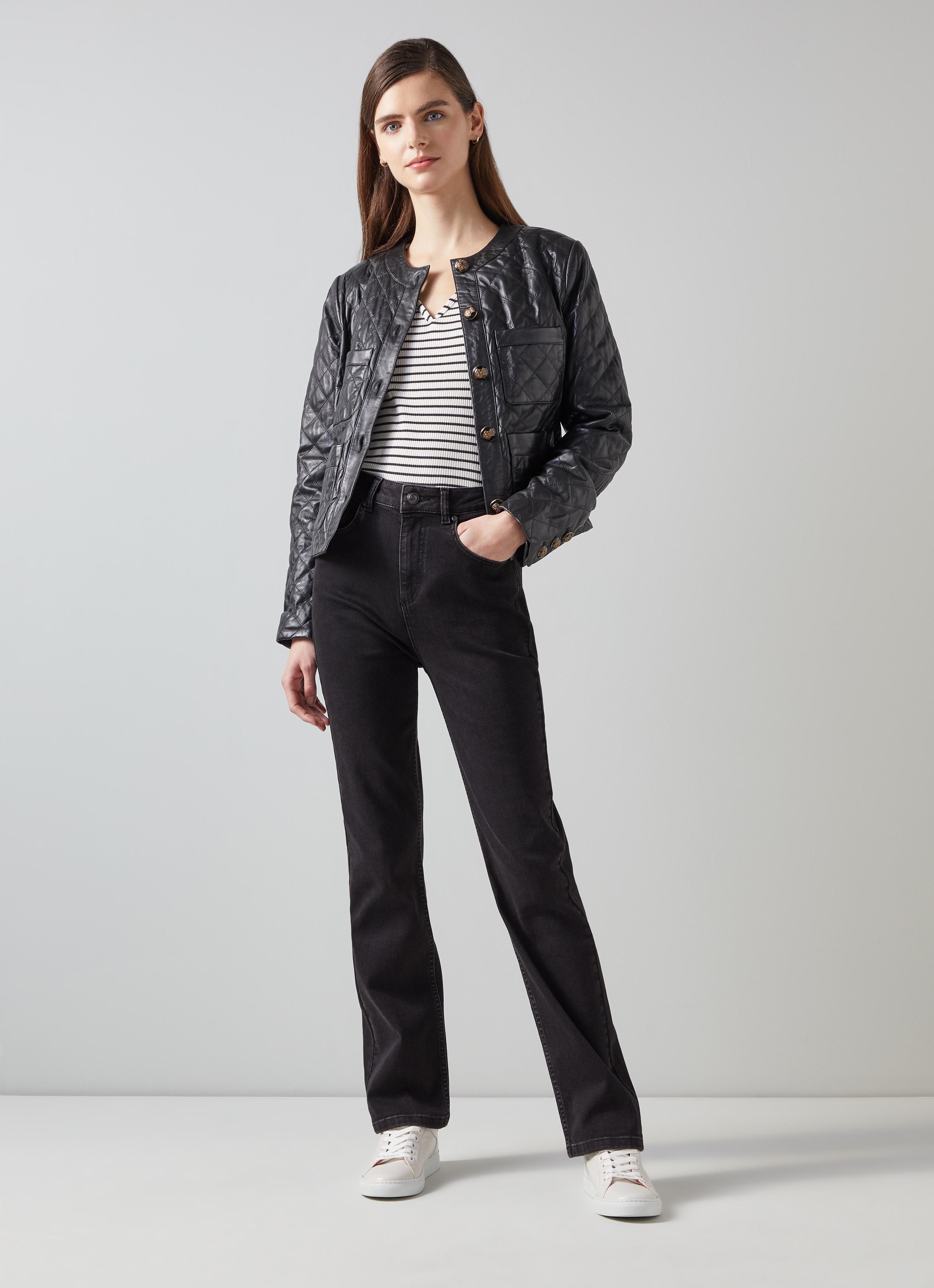 Alice Black Organic Cotton Wash Straight Leg Denim Trouser