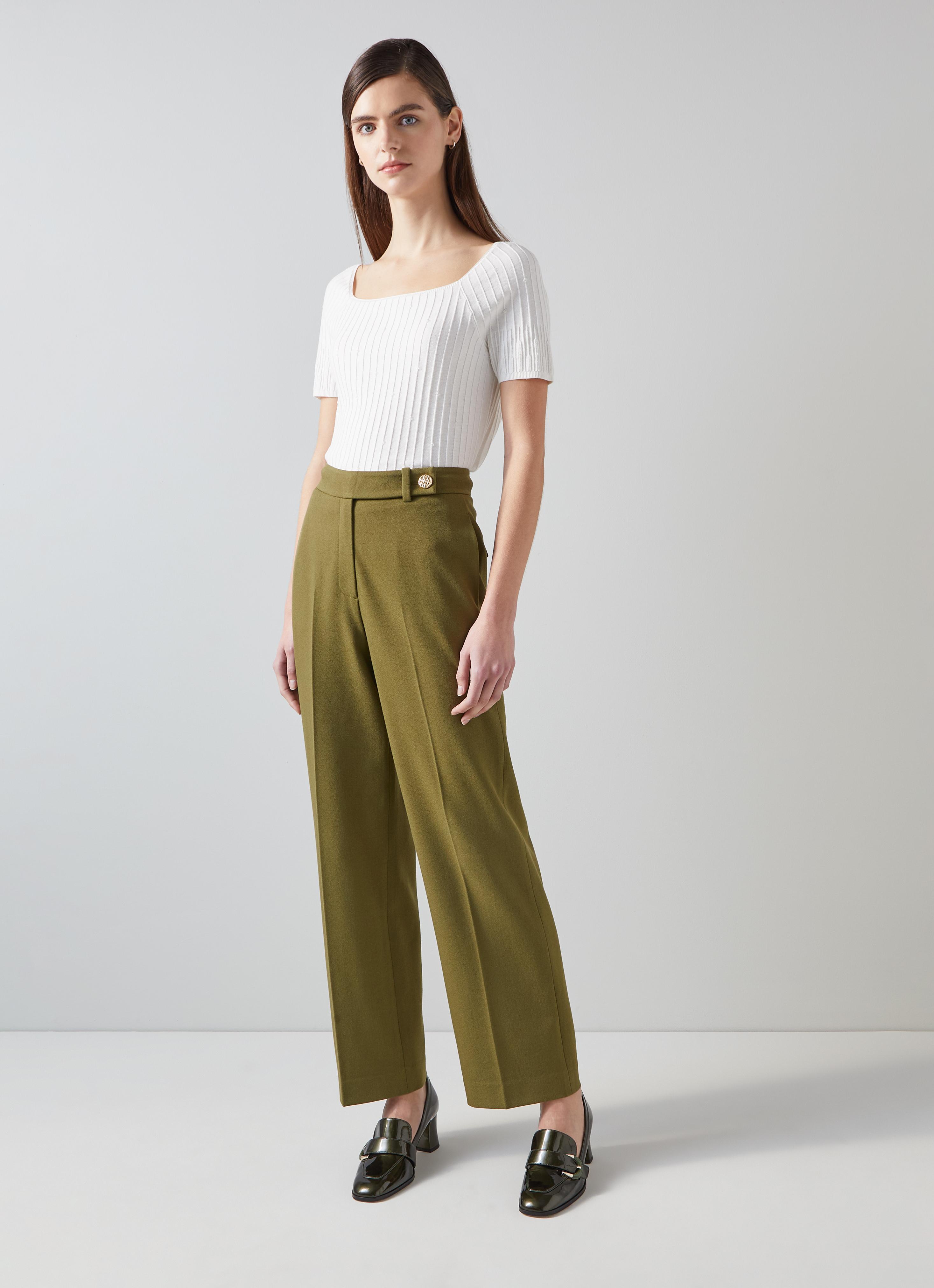 Billie Olive Tailored LENZING™ ECOVERO™ Viscose Crop Wide Trouser
