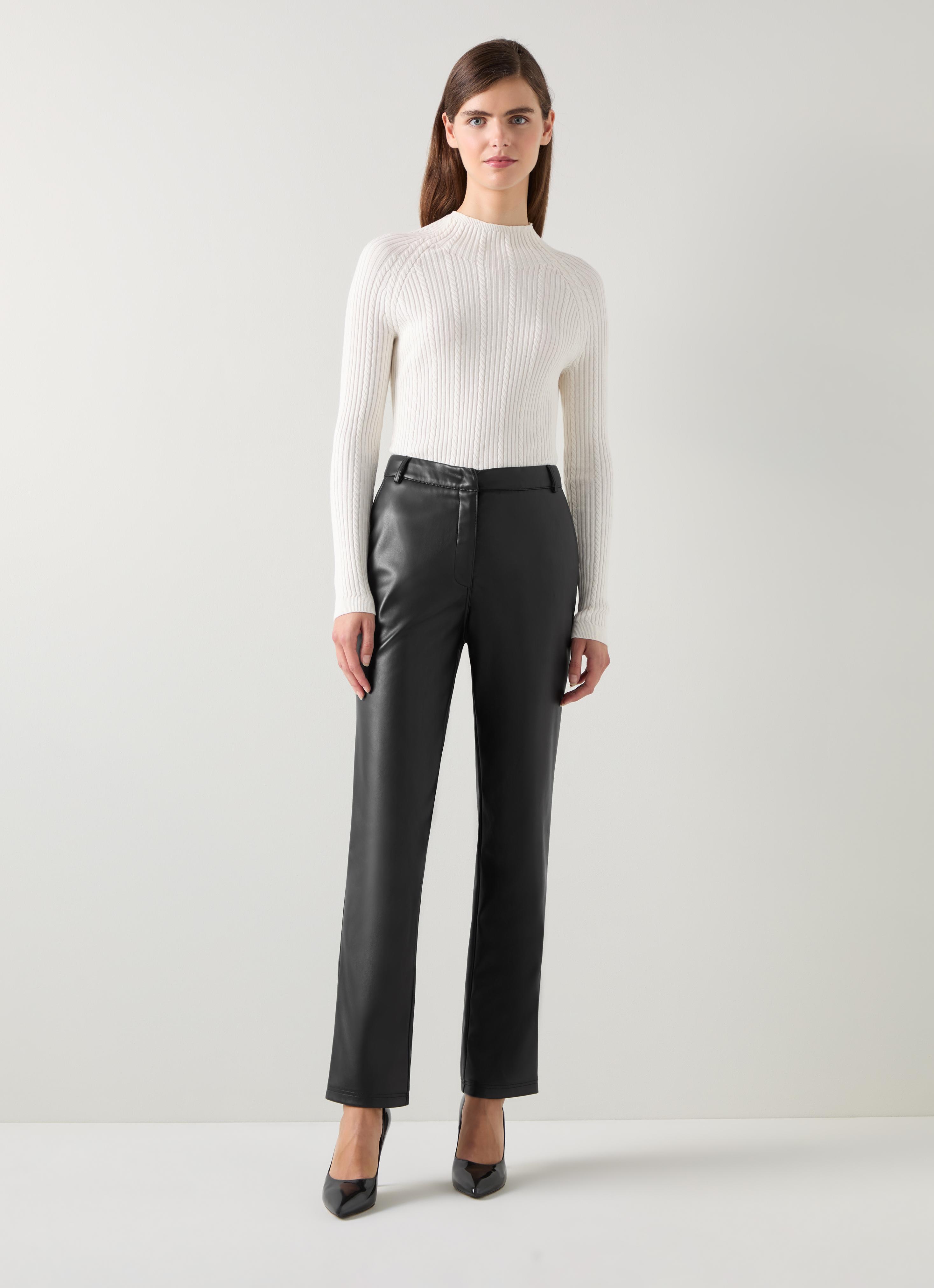 Hardy Black Faux Leather Trouser Clothing Sale Collections