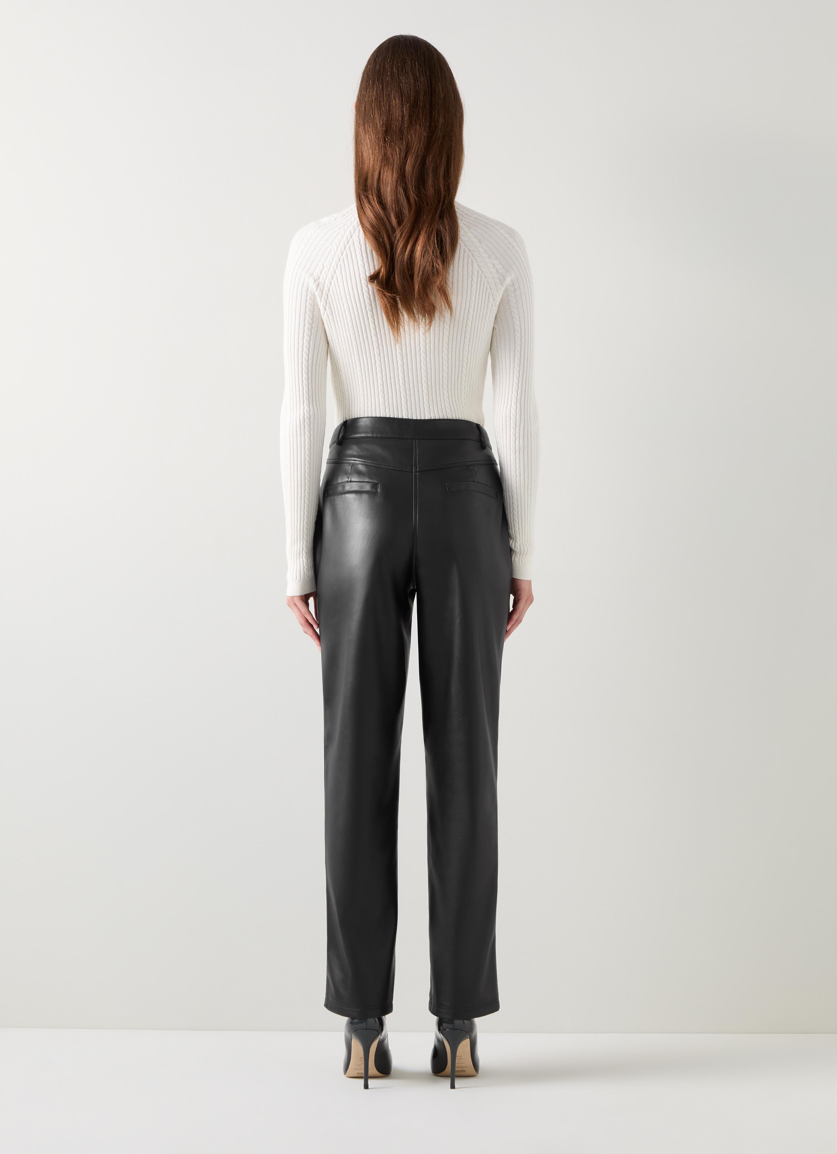 determ; FAUX LEATHER PANTS