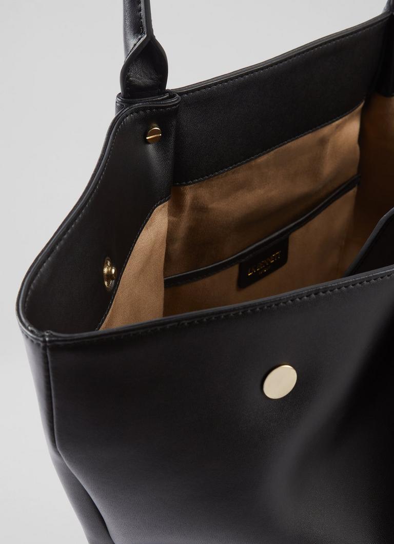LKBennett ローレン チョコレート ワーク トートバッグ Otello Black Lock Tote Bag | Tote Bags | Handbags