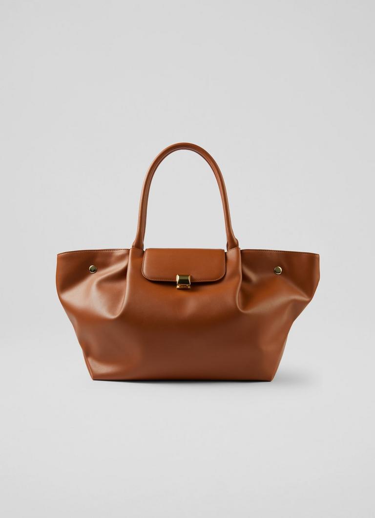 LKBennett ローレン チョコレート ワーク トートバッグ Otello Black Lock Tote Bag | Tote Bags | Handbags