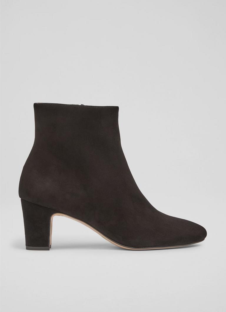 Conway Black Suede Ankle Boots