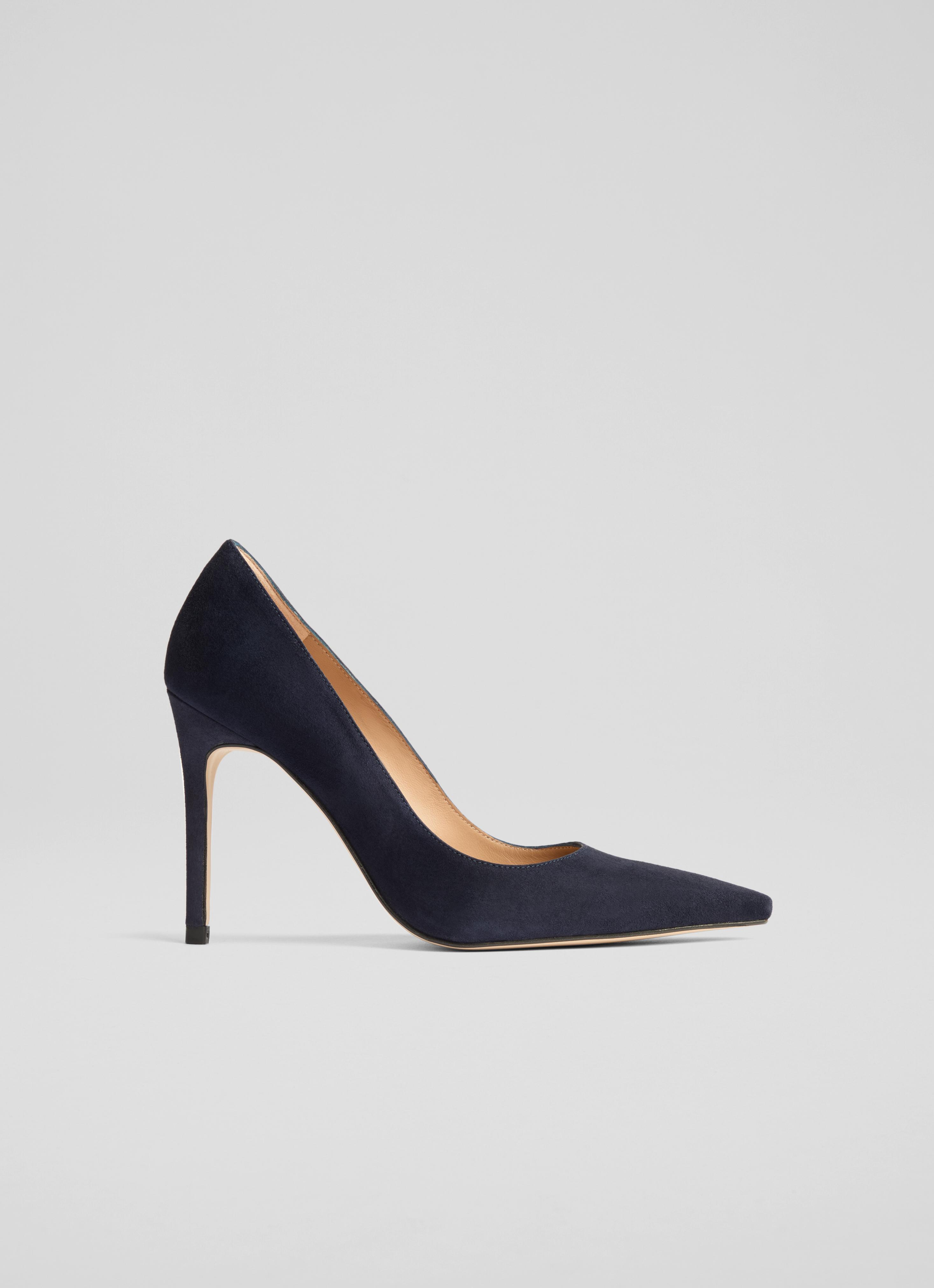  New Fern Navy Suede Pointed Toe Courts