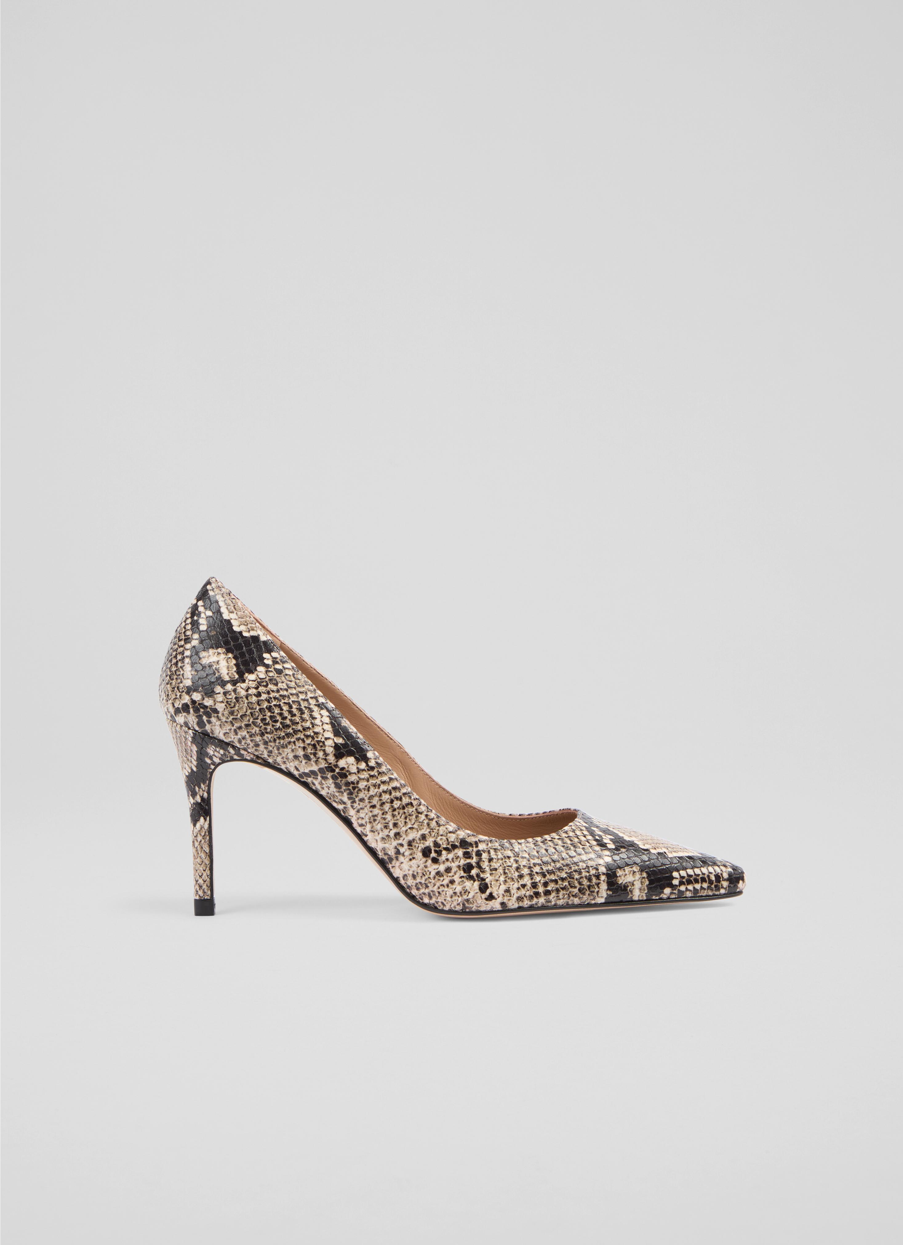 New Floret Snake Effect Heel Courts