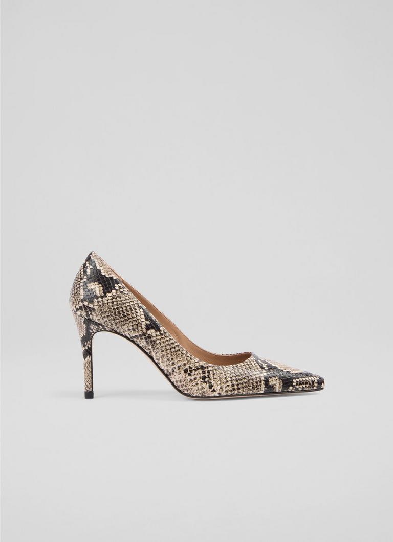 New Floret Snake Effect Heel Courts