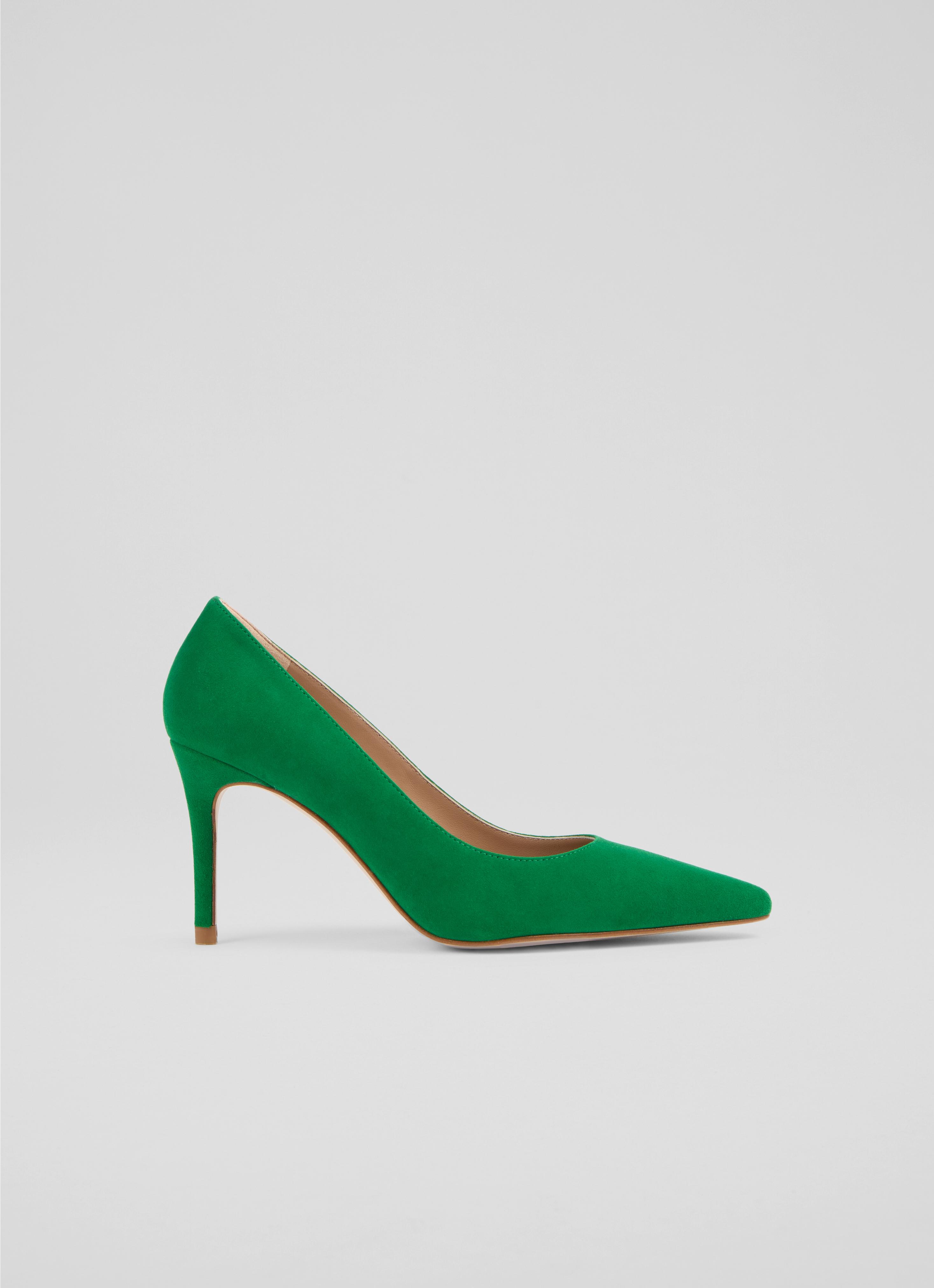 New Floret Mint Green Suede Pointed Toe Courts