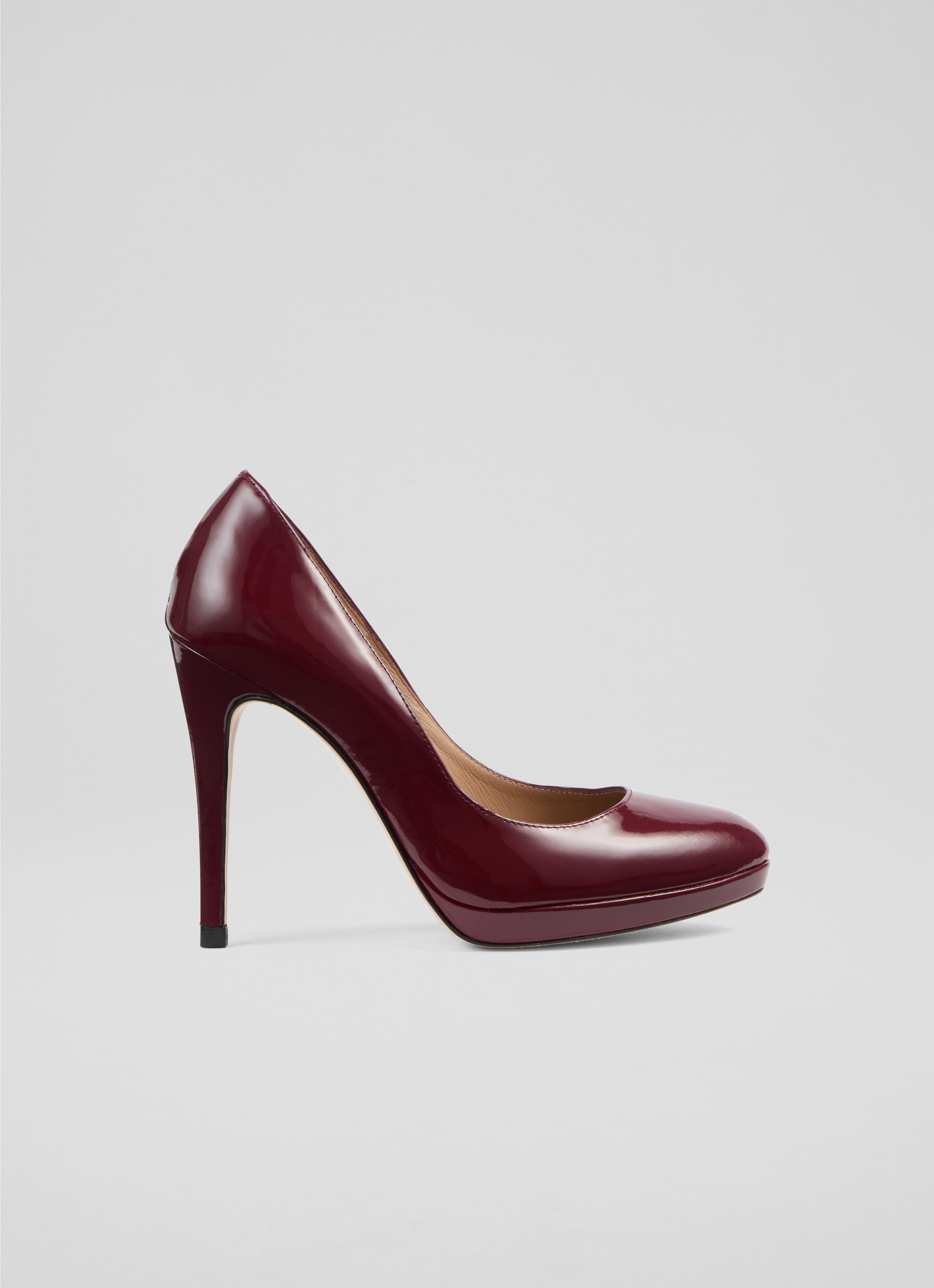 Sledge Bordeaux Patent Platform Shoes Shoes Collections
