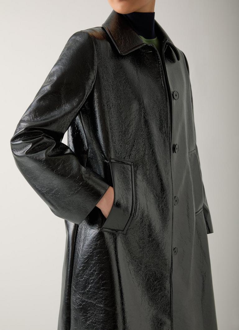 Arden Black Patent Swing Coat | Coats & Jackets | Clothing Arden Black Patent Swing Coat | Coats & Jackets | Clothing