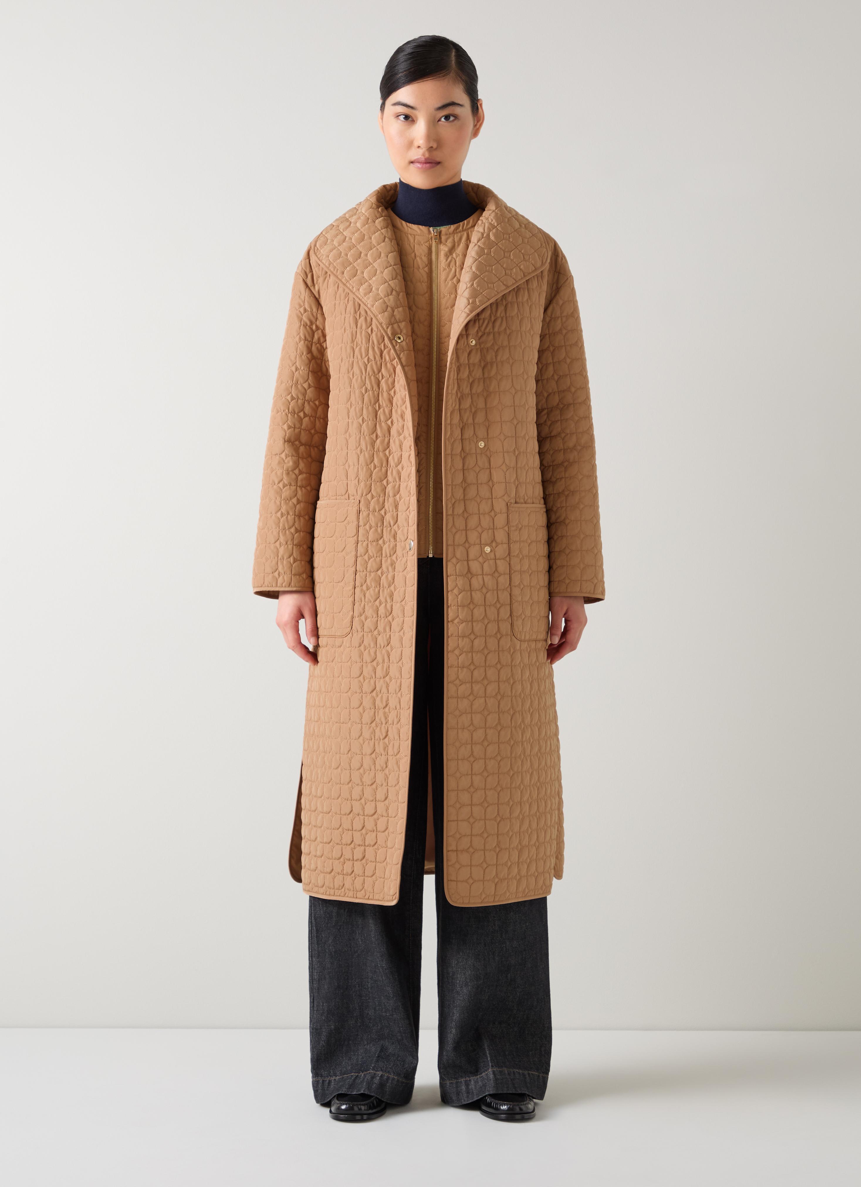 Callie Camel  Longline Quilted Coat