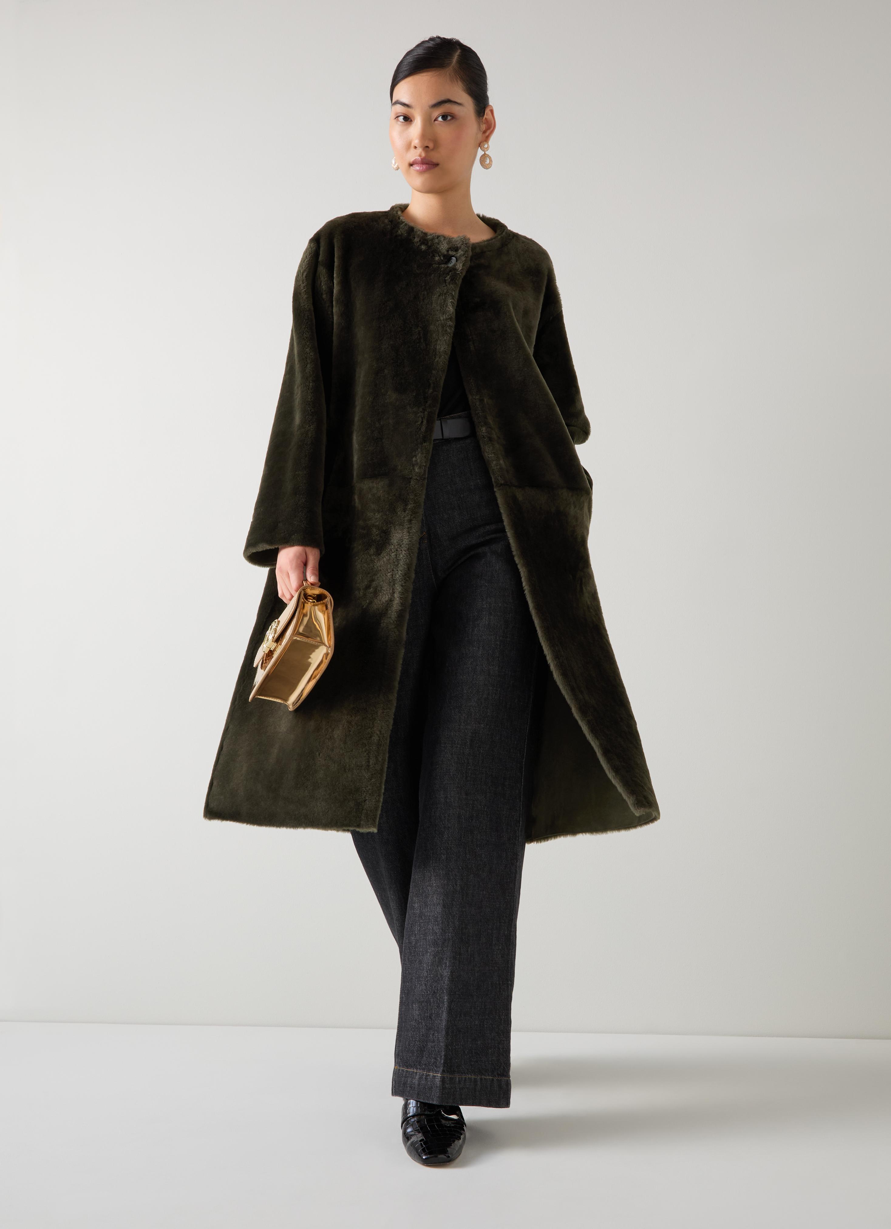 Gil Olive Green Leather Premium Sheepskin Coat Coats Jackets