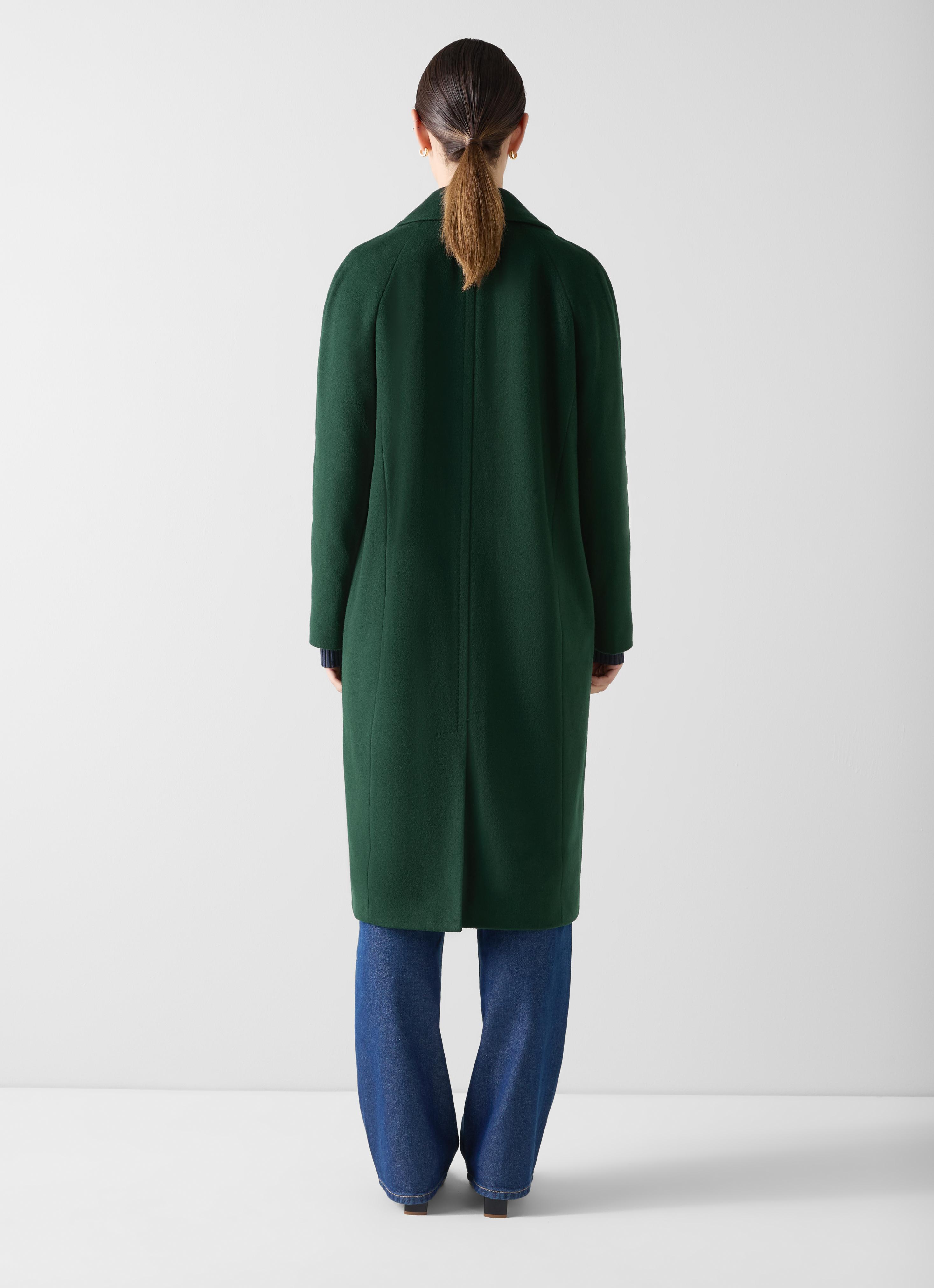 Tori Dark Green Wool-Blend Coat | Coats & Jackets | Clothing