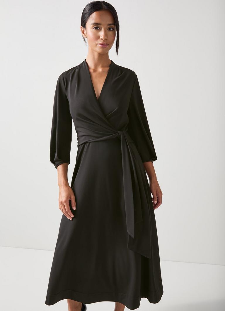 Midi Dress Black Tie Petite Dresses CHIARA BONI La Petite Robe Tie