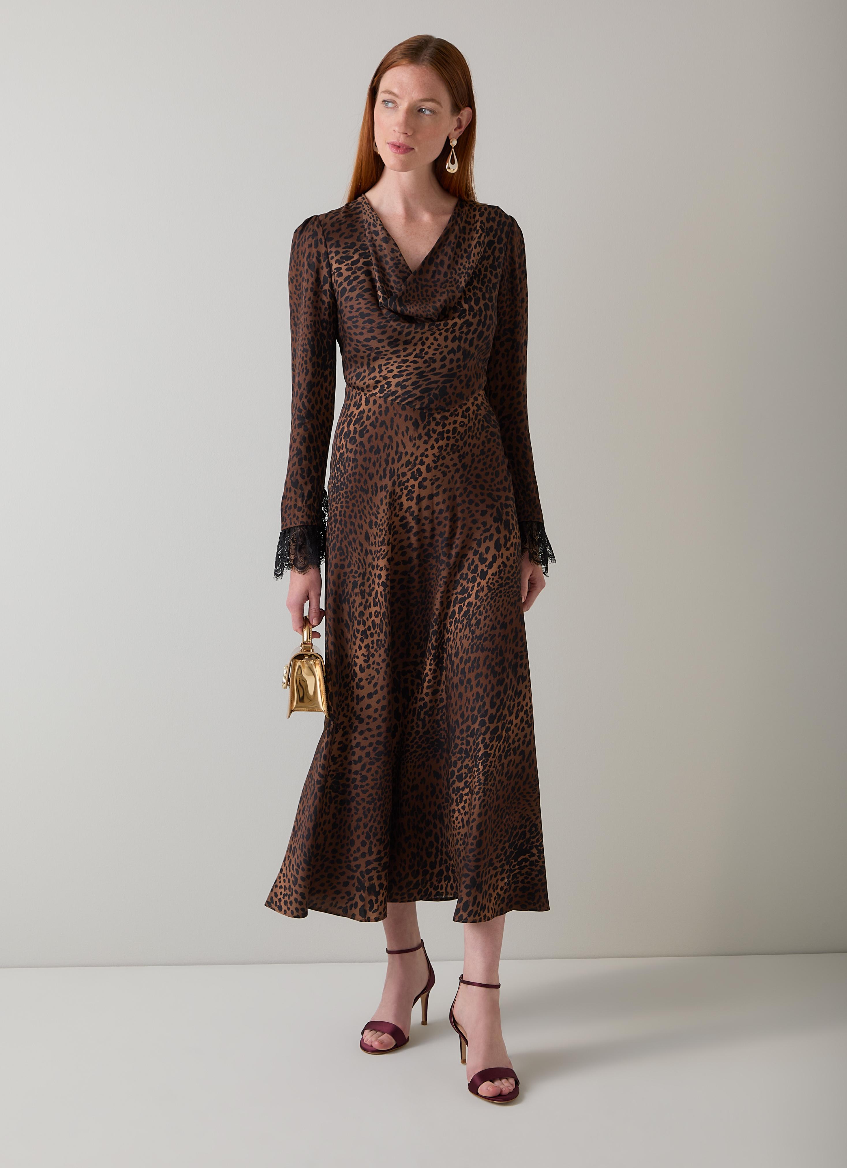 Geena Leopard Viscose Dress