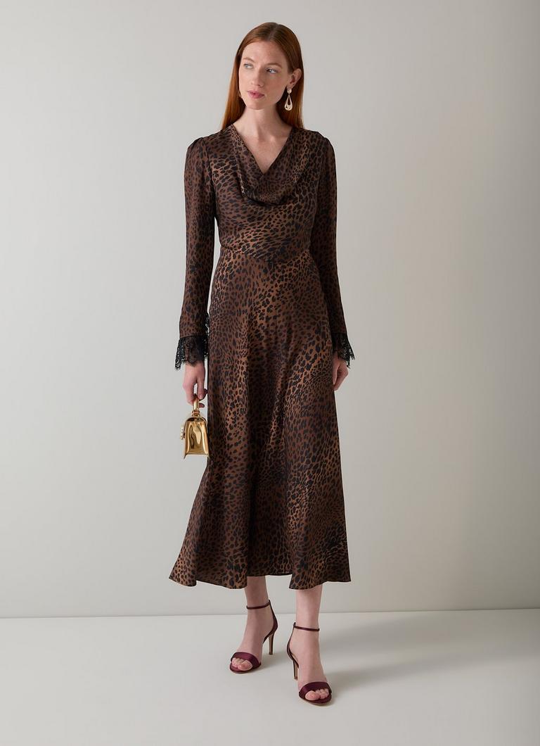 Geena Leopard Viscose Dress