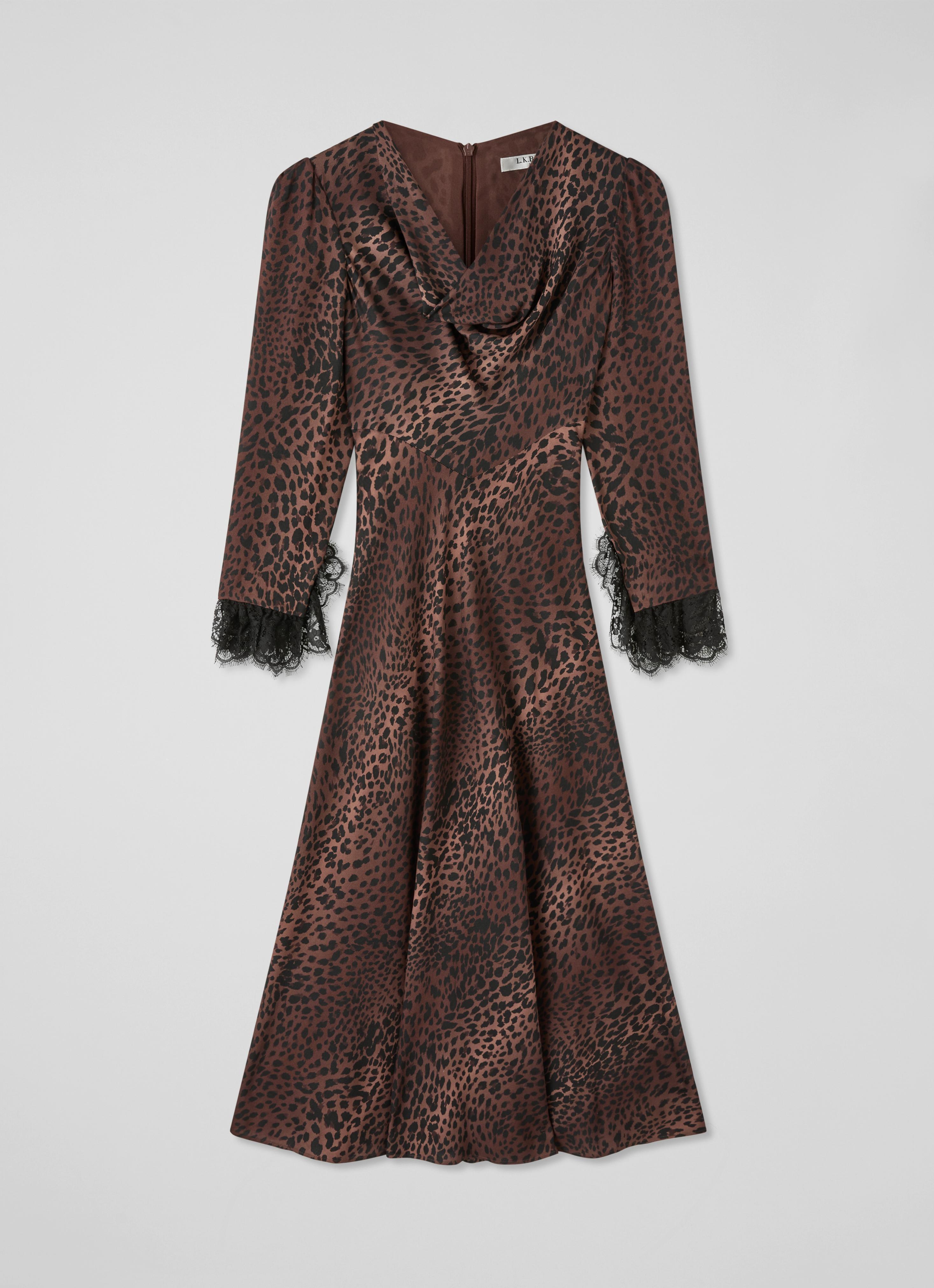 LIMITED COLLECTION Plus Size Brown Leopard Print Dress | Yours Clothing