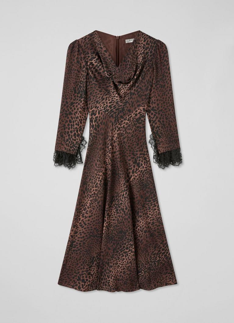 LIMITED COLLECTION Plus Size Brown Leopard Print Dress | Yours Clothing LIMITED COLLECTION Plus Size Brown Leopard Print Dress | Yours Clothing