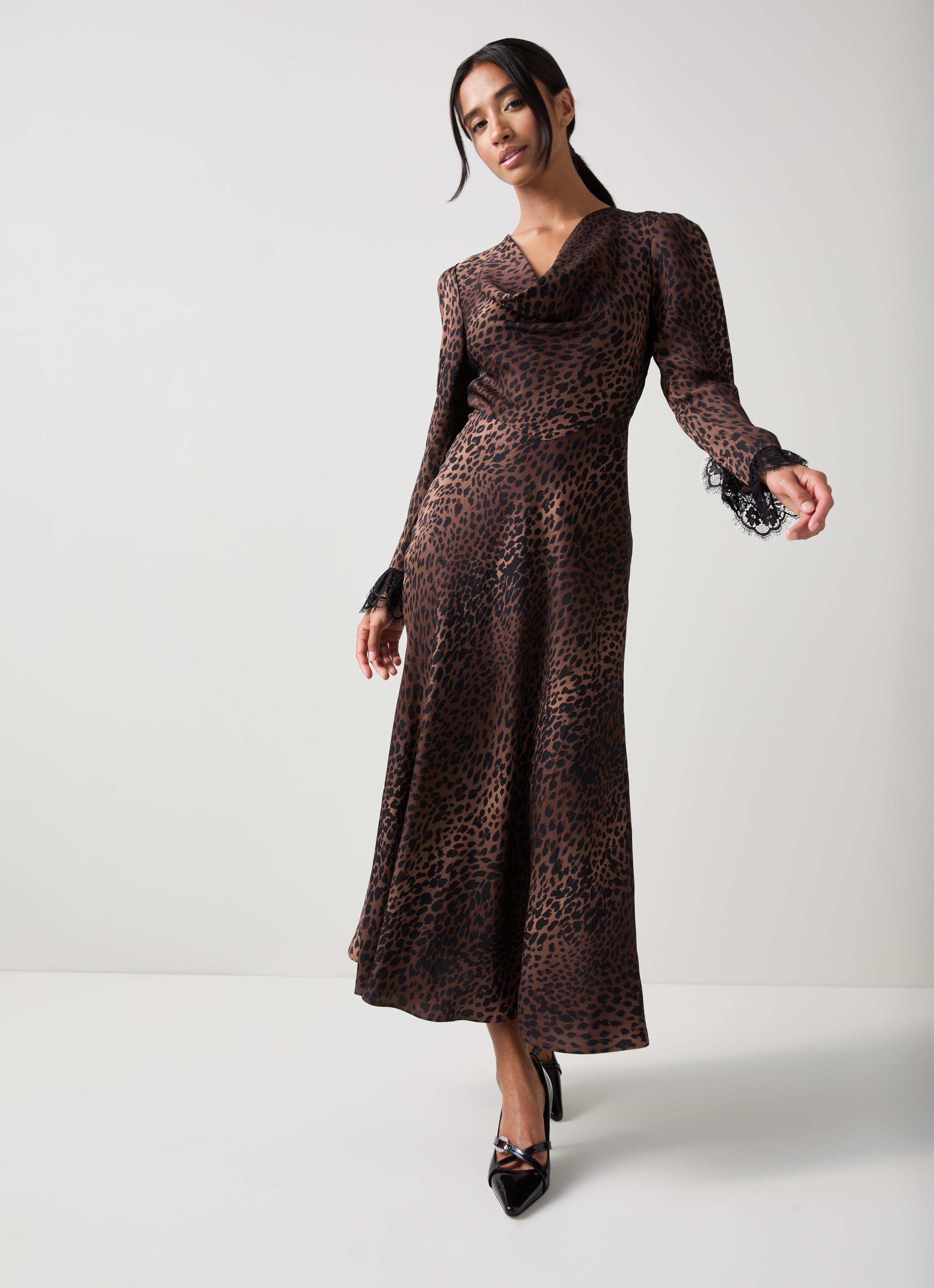 Geena Petite Leopard Print Dress