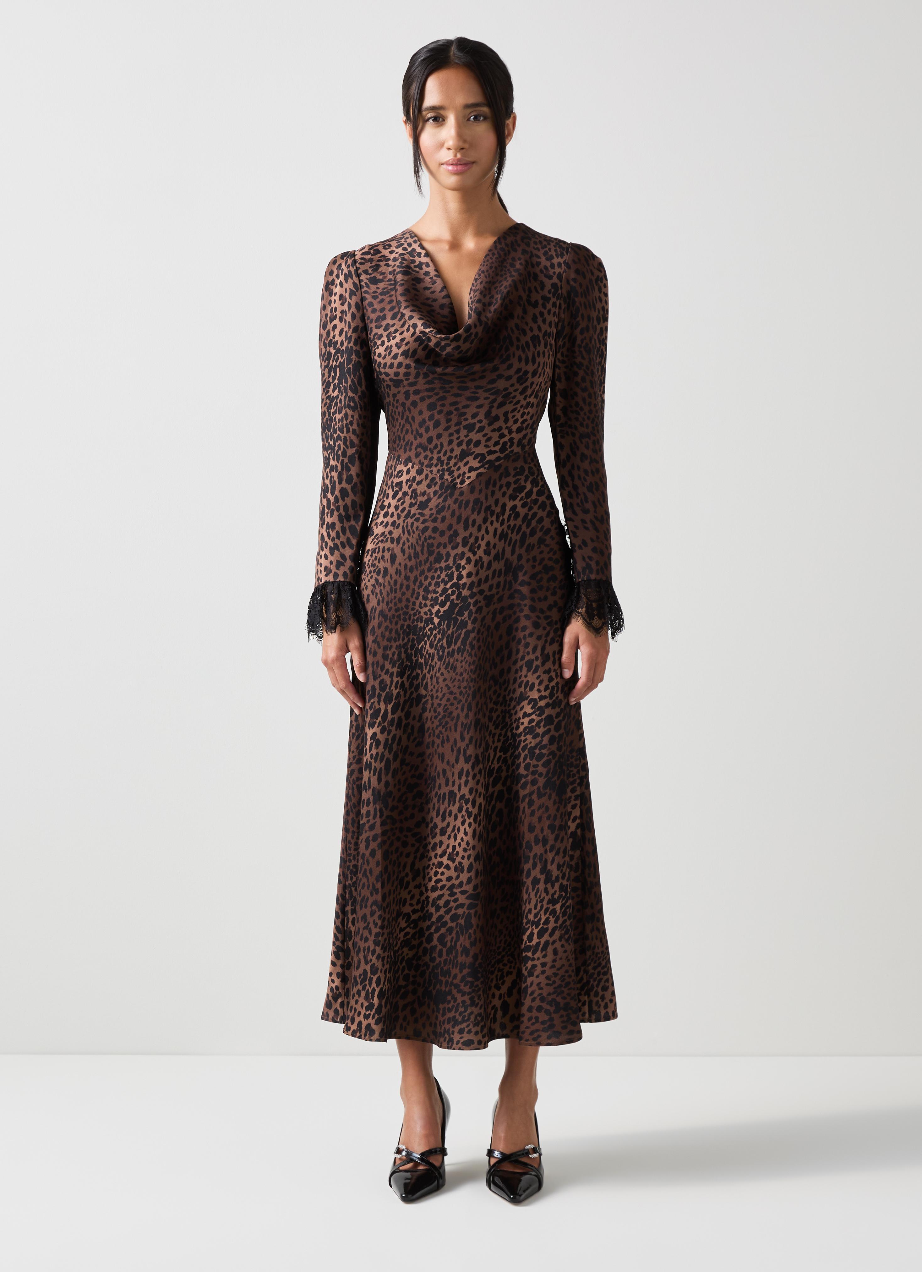 Geena Petite Leopard Print Dress