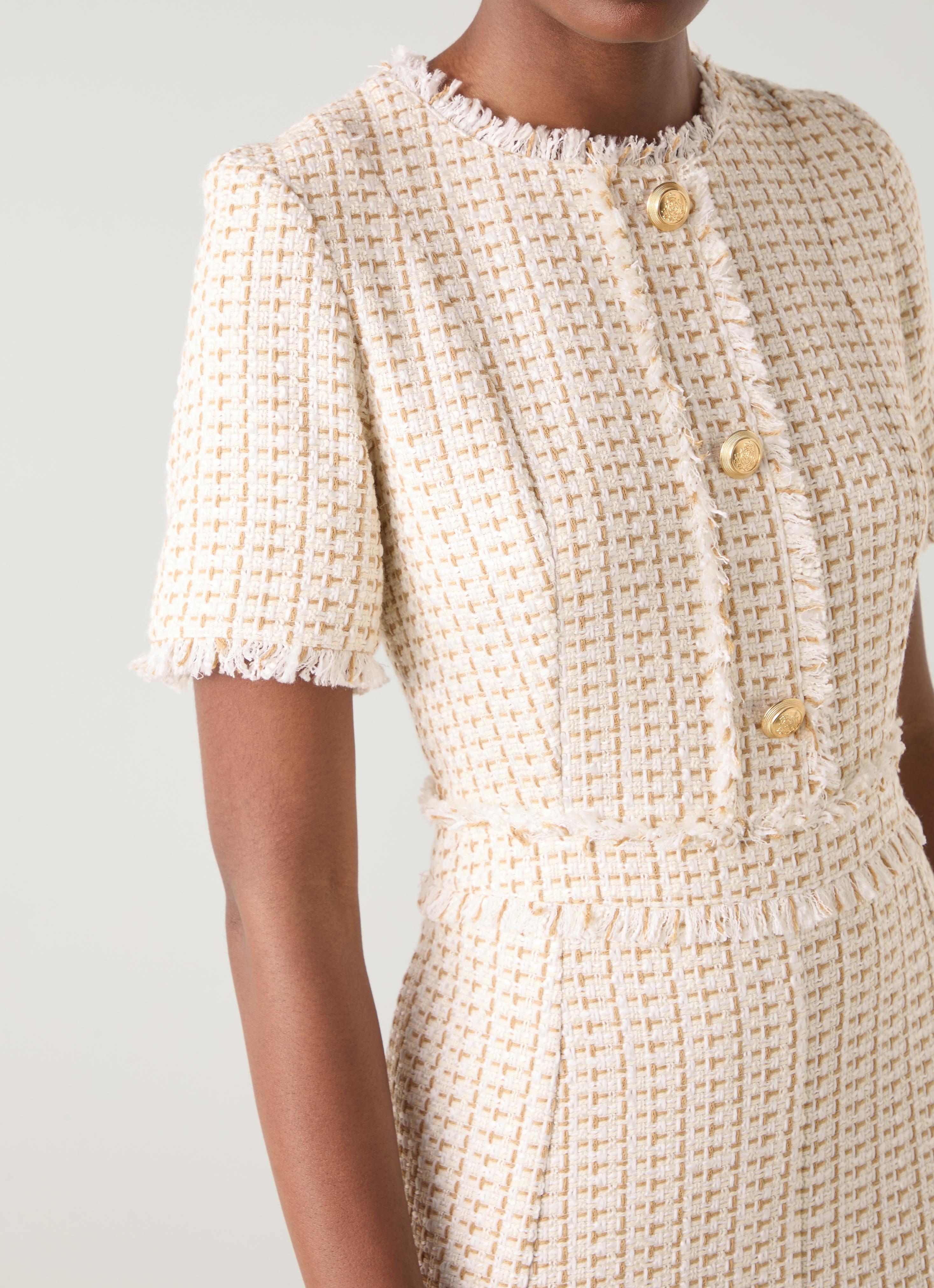 slim fit dress slacks BRAND NEW LK BENNETT BIANCO GOLD METALLIC SPECIAL OCCASION MIDI DRESS –  Whispers Dress Agency main image 0