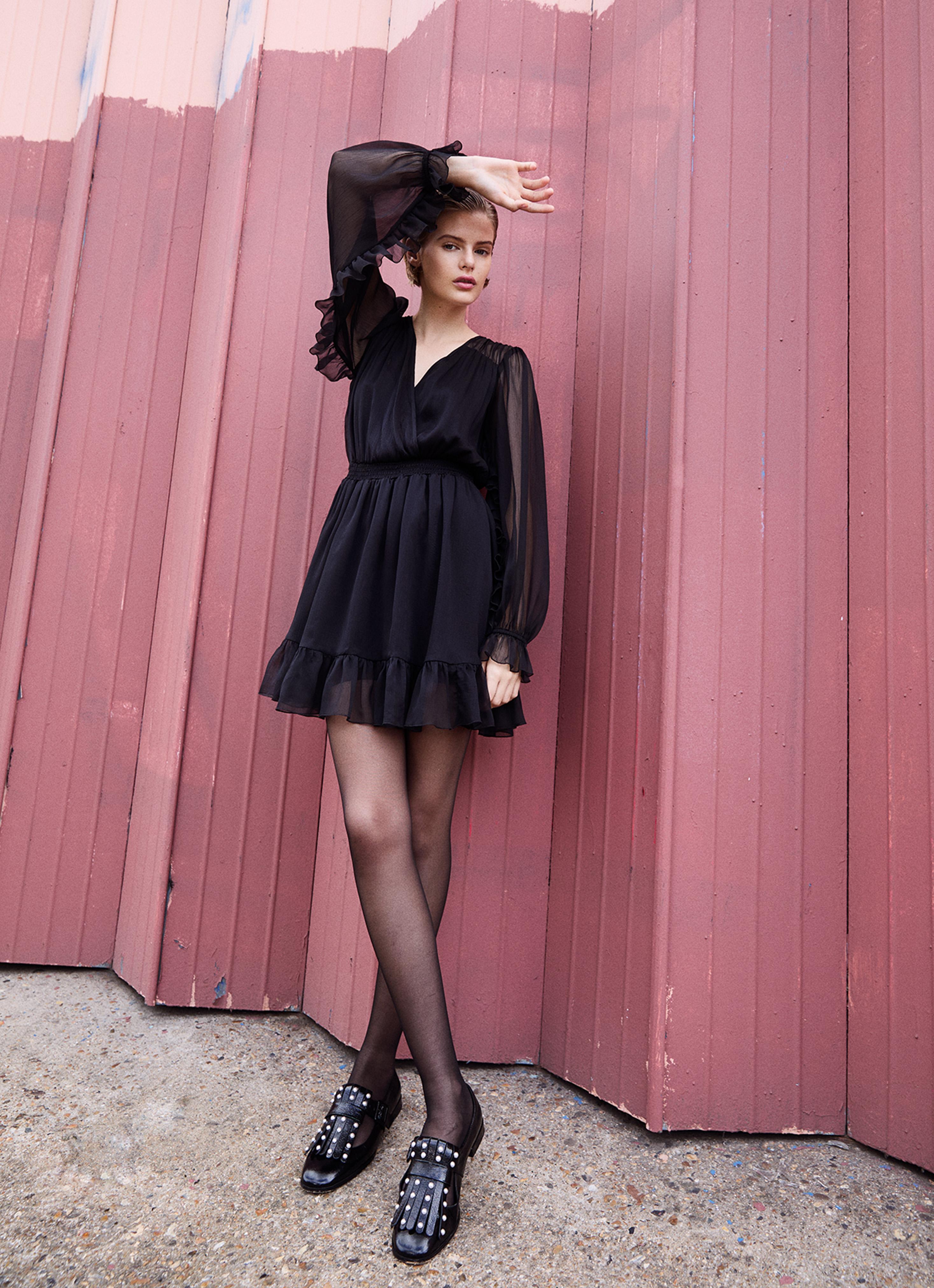 LKB LONDON Bow Black Dress