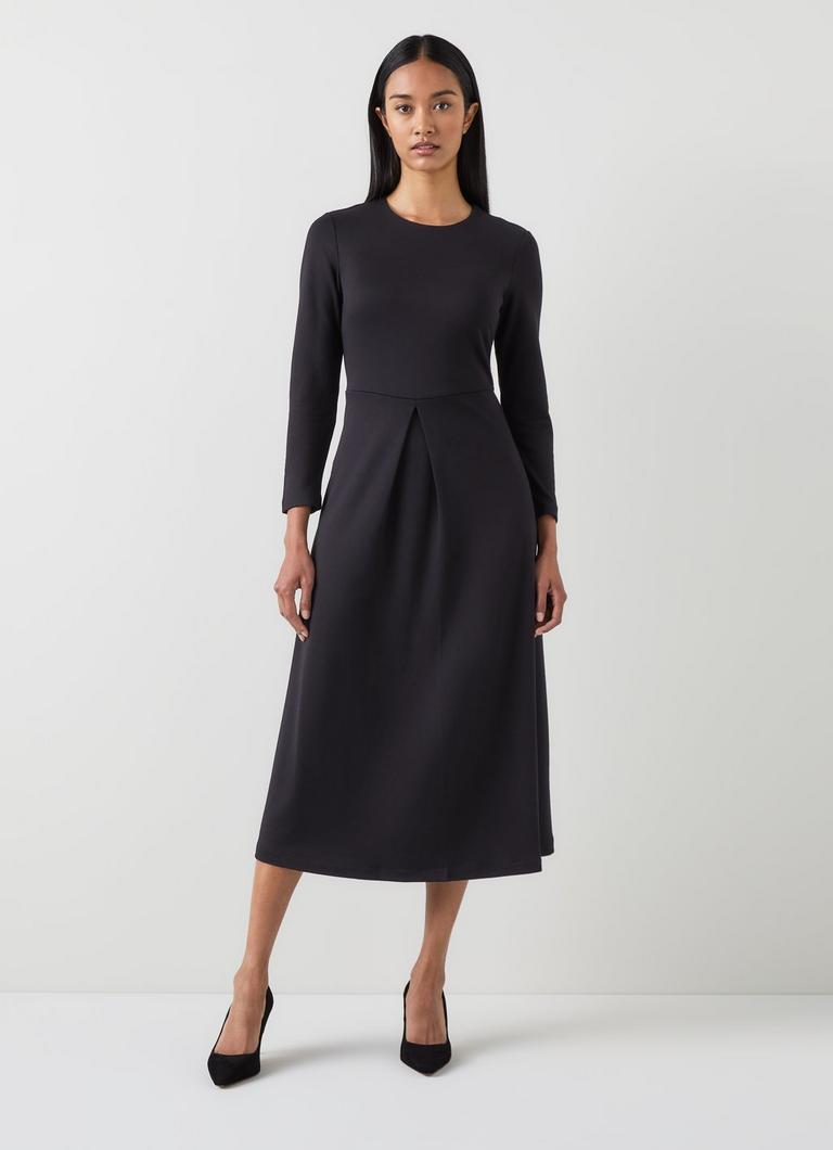 Maria Black Dress: Jersey Fit and Flare Dress | LK Bennett Maria Black Dress: Jersey Fit and Flare Dress | LK Bennett